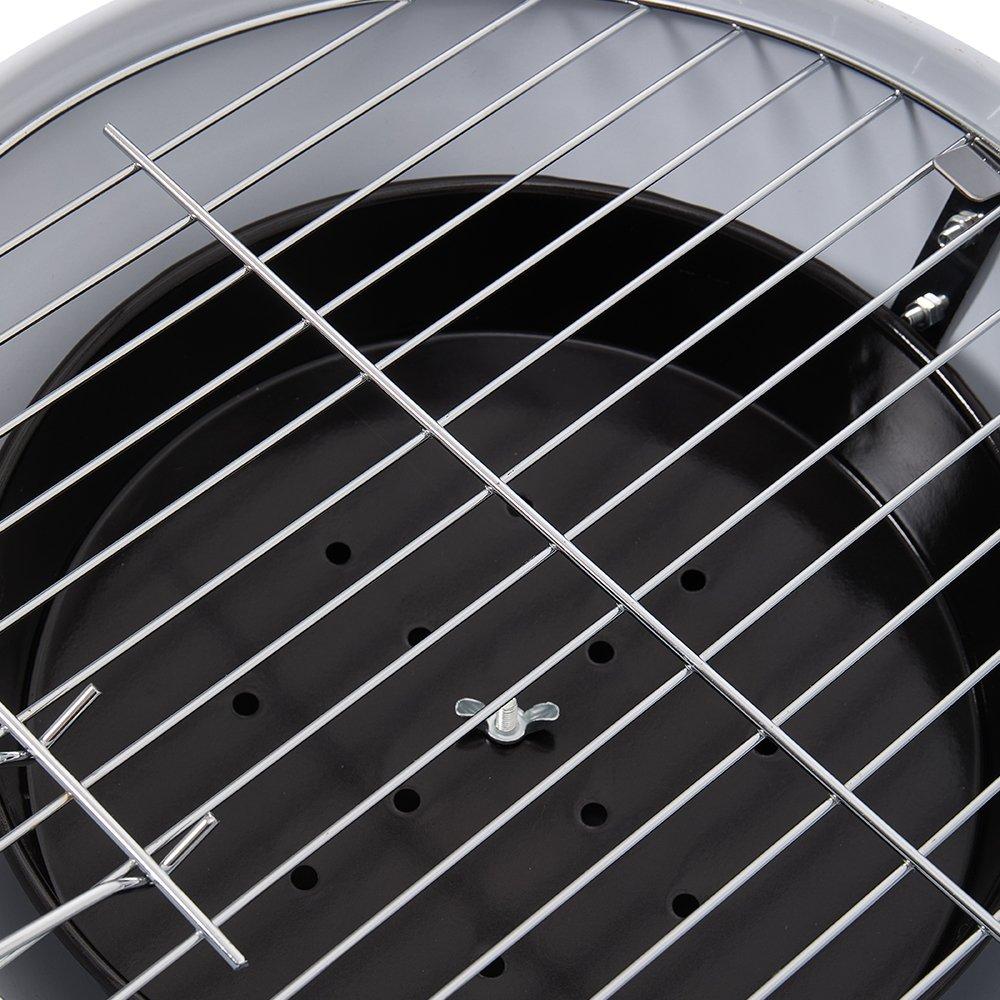 White - Breeins - Portable Charcoal Kettle BBQ Grill - 7