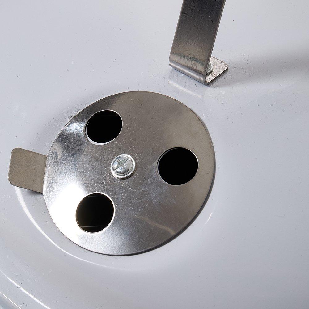 White - Breeins - Portable Charcoal Kettle BBQ Grill - 8