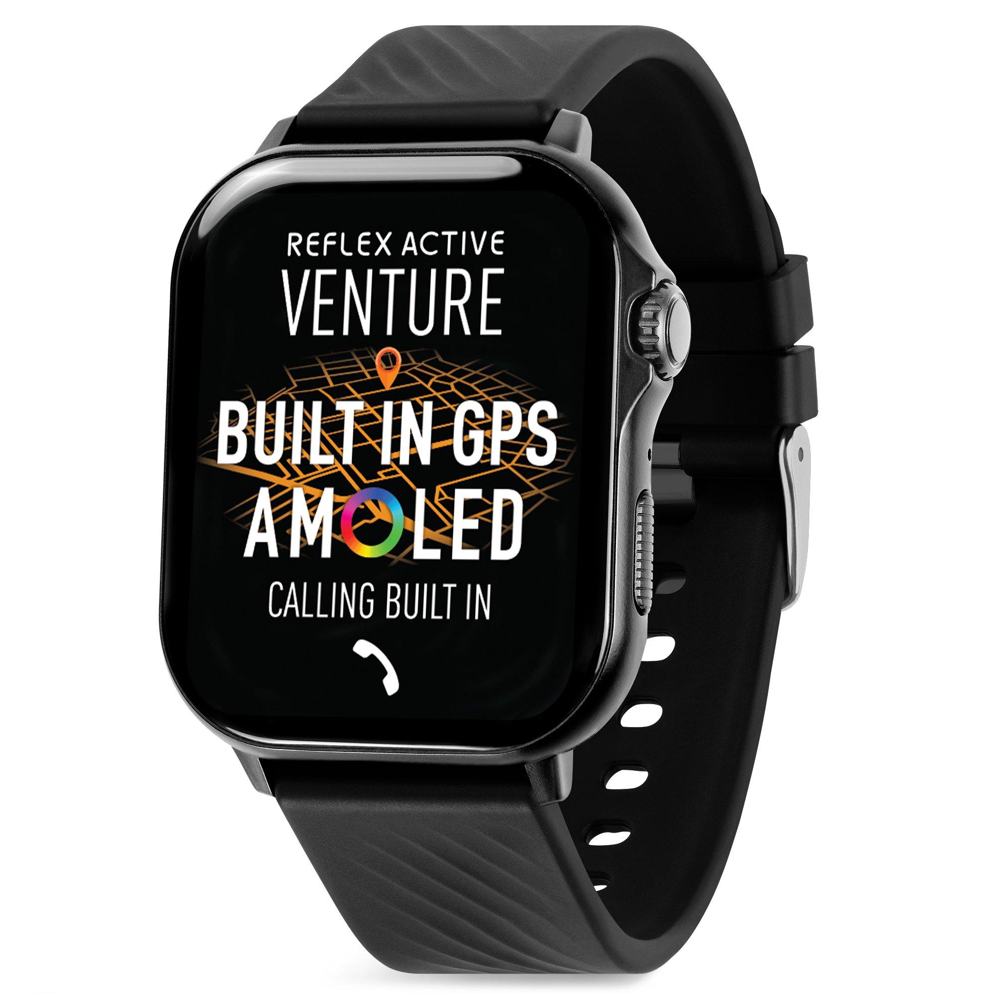 Black - Reflex Active - Reflex Active Venture AMOLED GPS Calling Watch - 1