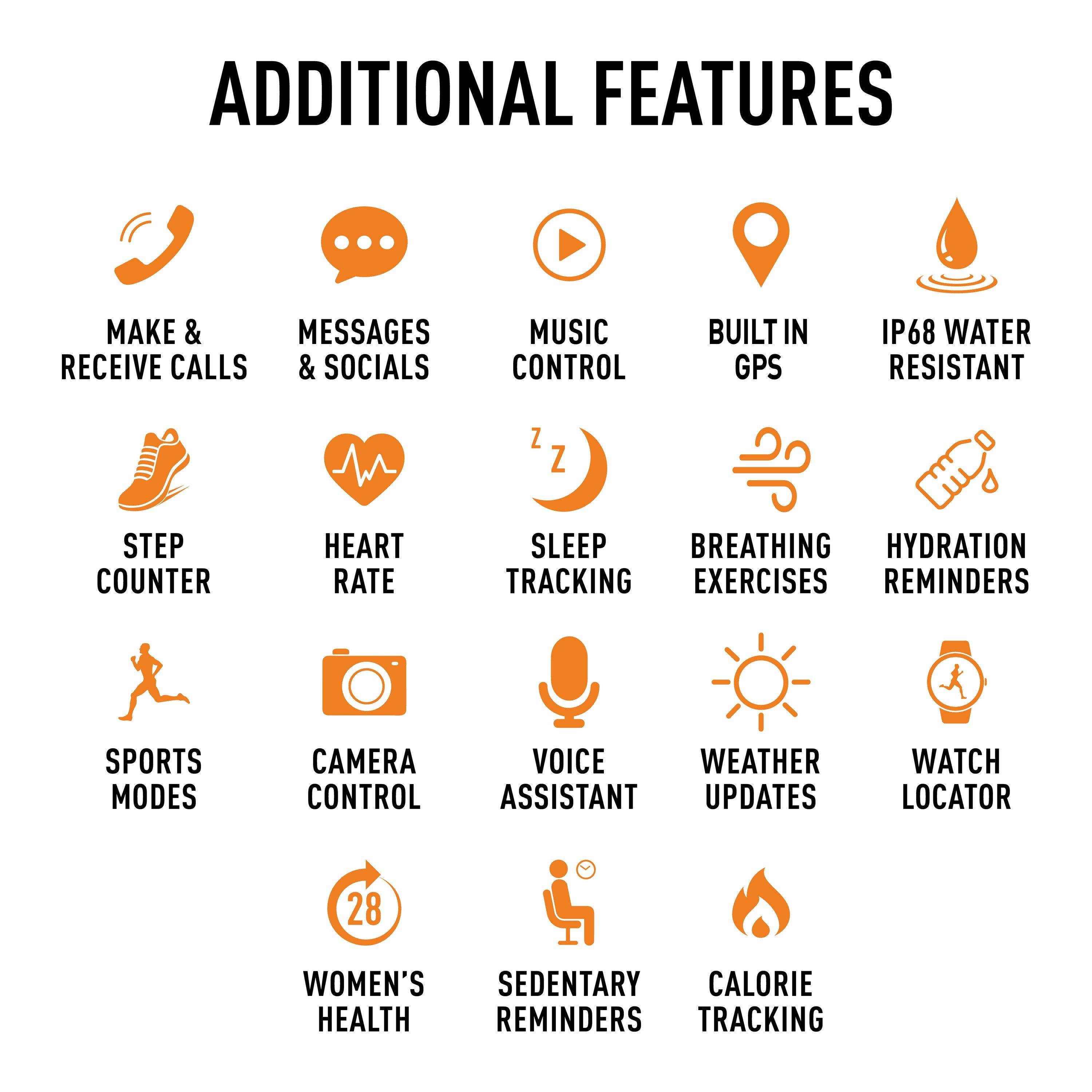 Black - Reflex Active - Reflex Active Venture AMOLED GPS Calling Watch - 5