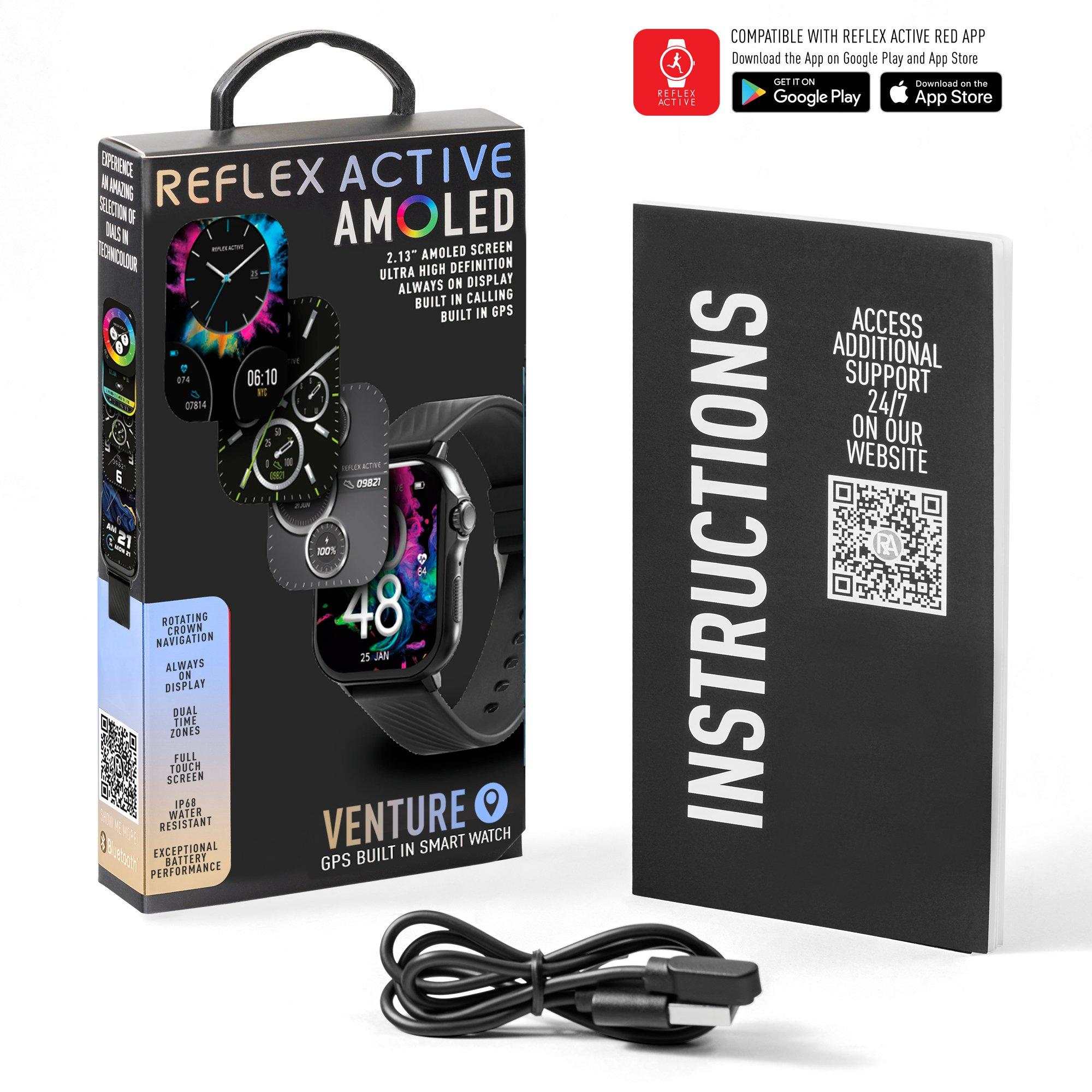Black - Reflex Active - Reflex Active Venture AMOLED GPS Calling Watch - 6