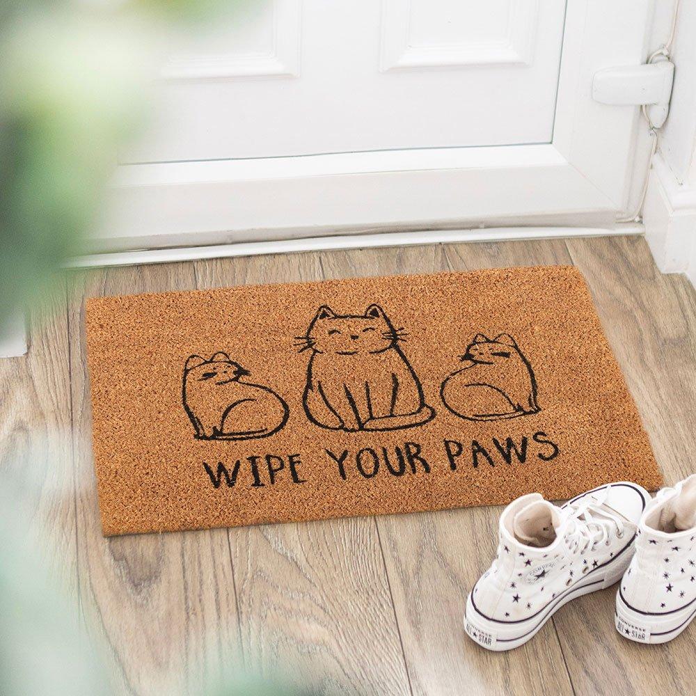 Brown - Something Different - Natural Wipe Your Paws Cat Doormat - 1
