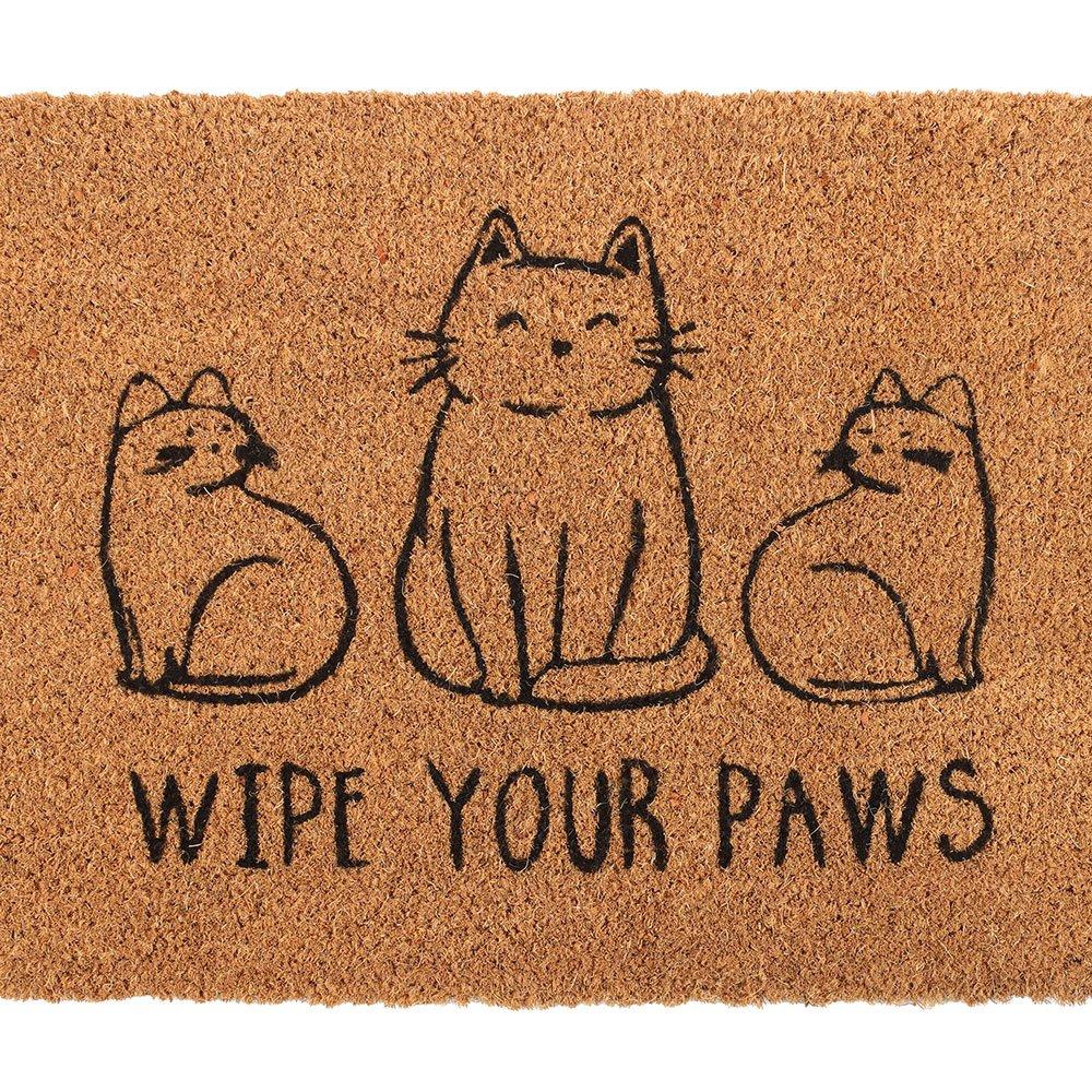 Brown - Something Different - Natural Wipe Your Paws Cat Doormat - 3