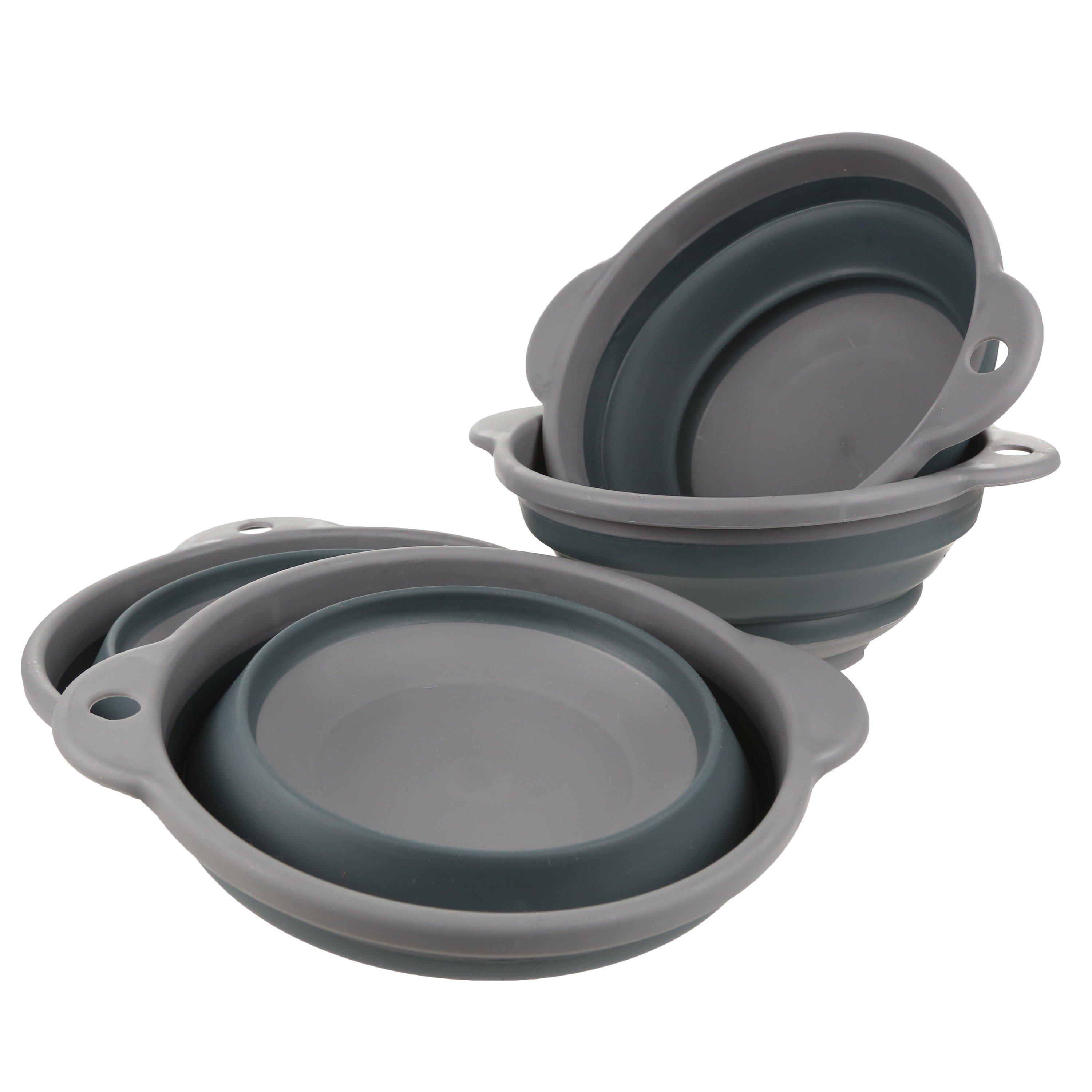 Ebony Grey - Regatta - TPR Folding Lightweight Camping Bowl Set - 2