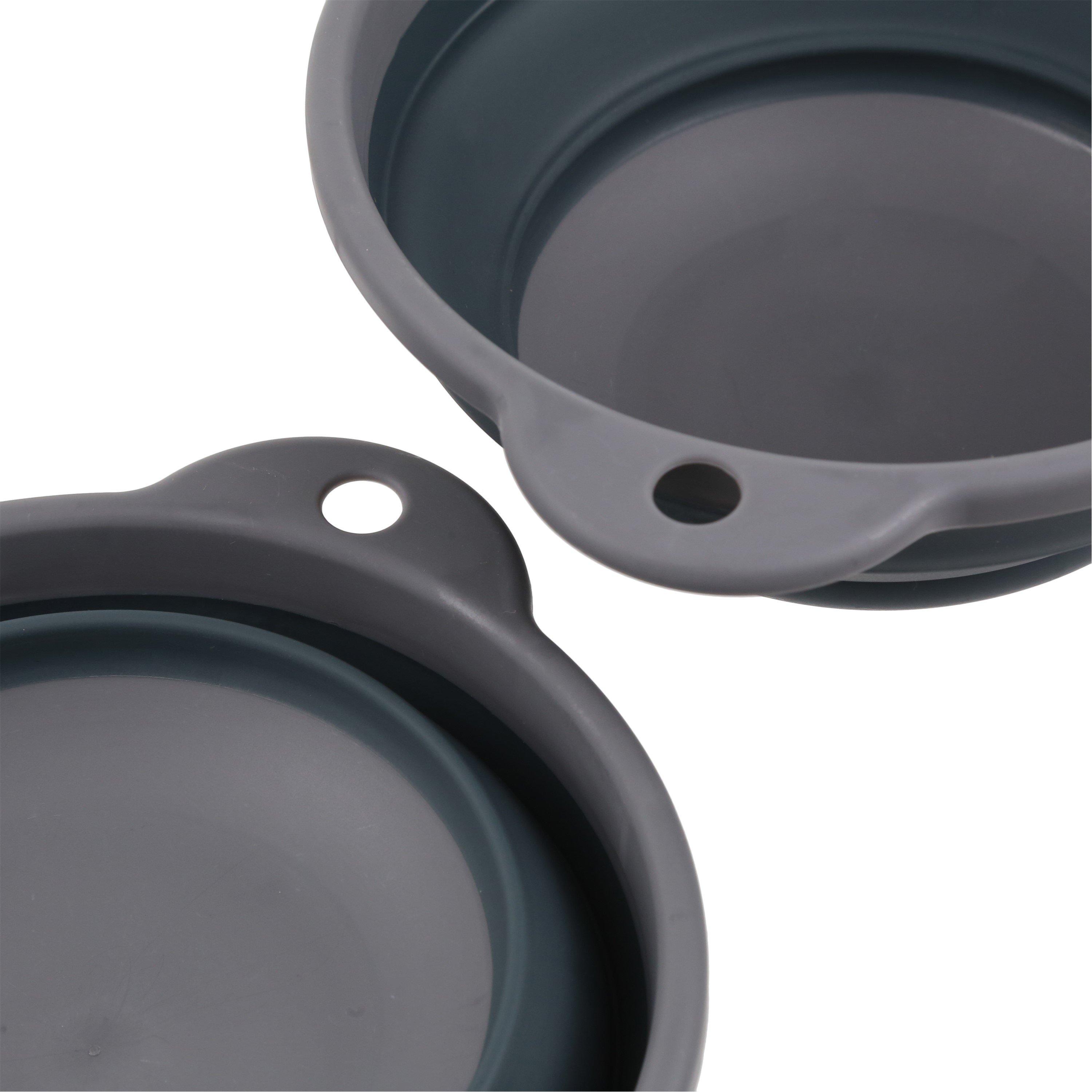 Ebony Grey - Regatta - TPR Folding Lightweight Camping Bowl Set - 6