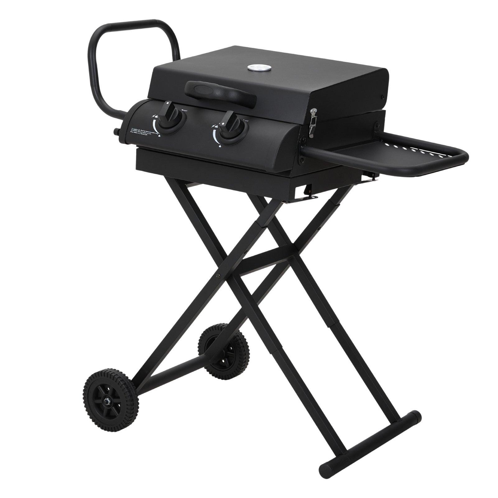 Black - Breeins - Foldable Portable Gas Griddle Grill - 1