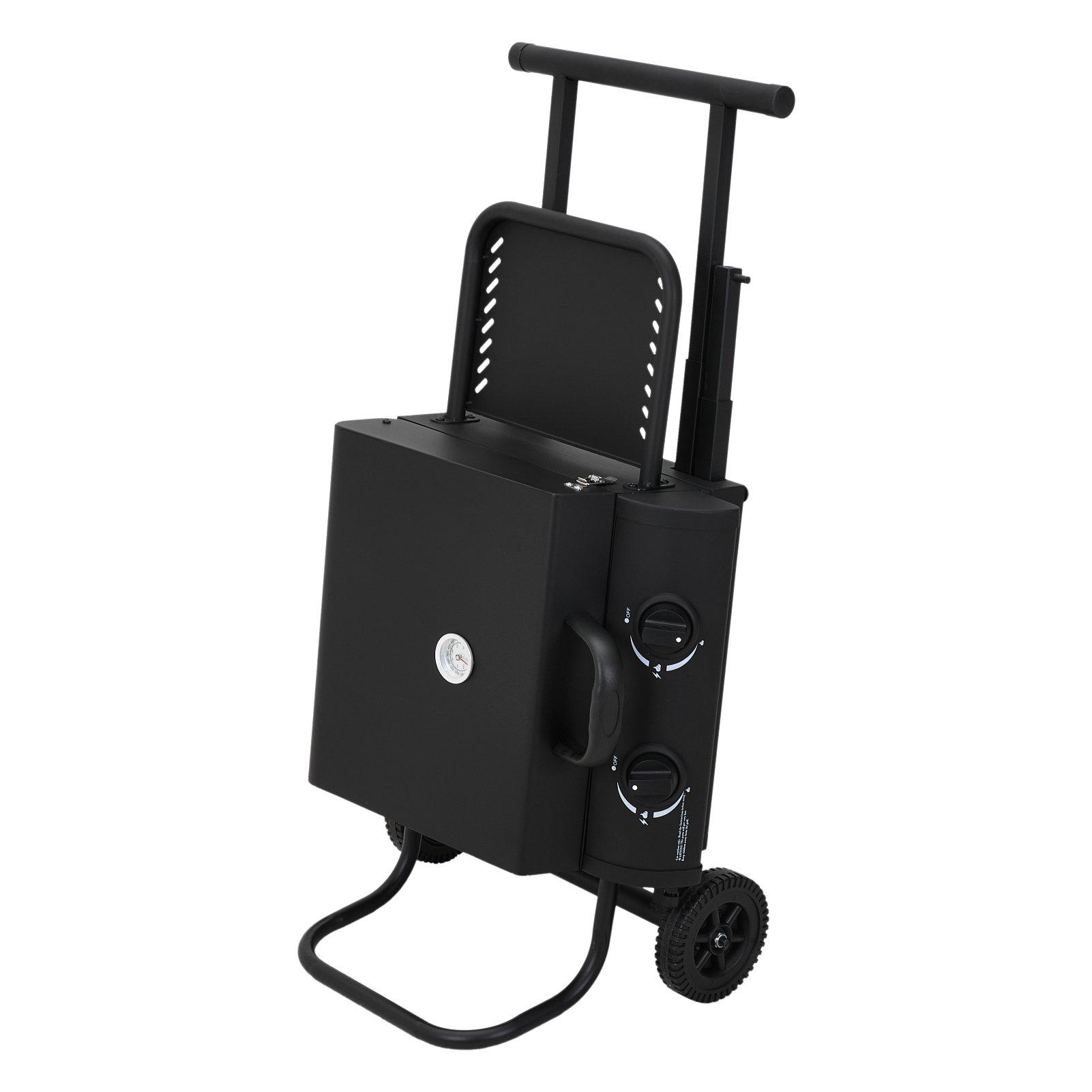 Black - Breeins - Foldable Portable Gas Griddle Grill - 6