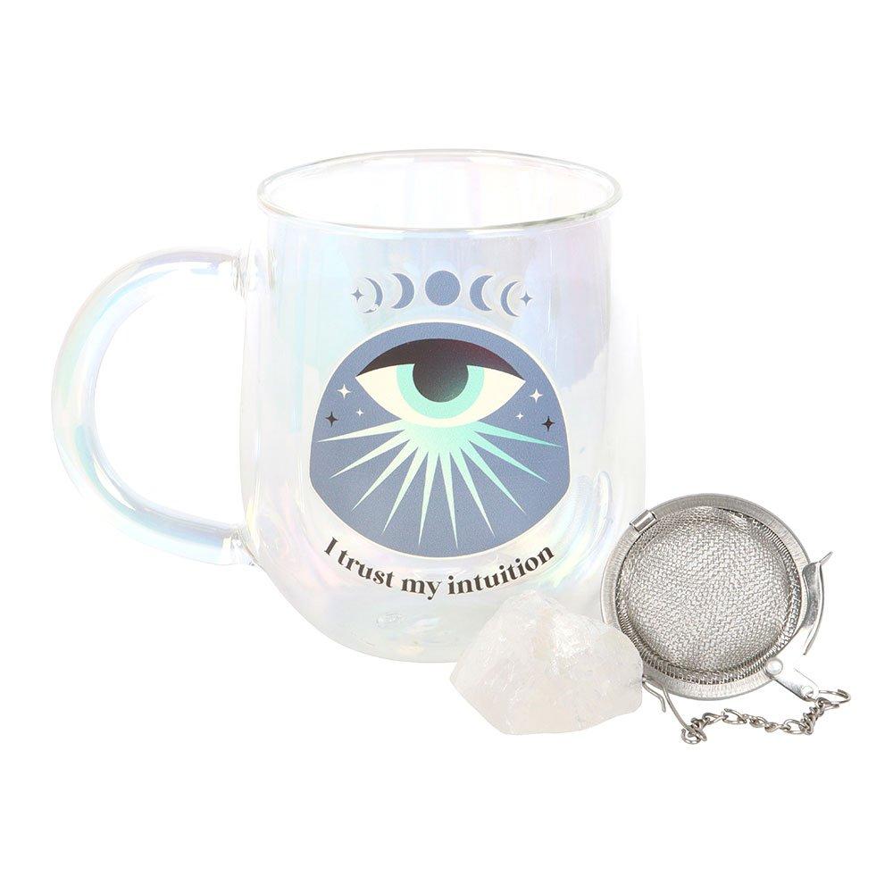 Clear - Something Different - Intuition Double Walled Glass Mug with Aura Crysta - 2