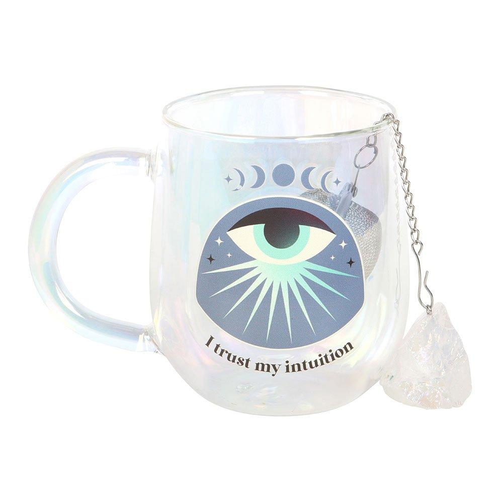 Clear - Something Different - Intuition Double Walled Glass Mug with Aura Crysta - 3