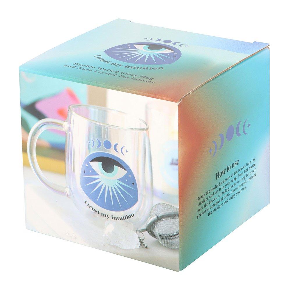 Clear - Something Different - Intuition Double Walled Glass Mug with Aura Crysta - 6