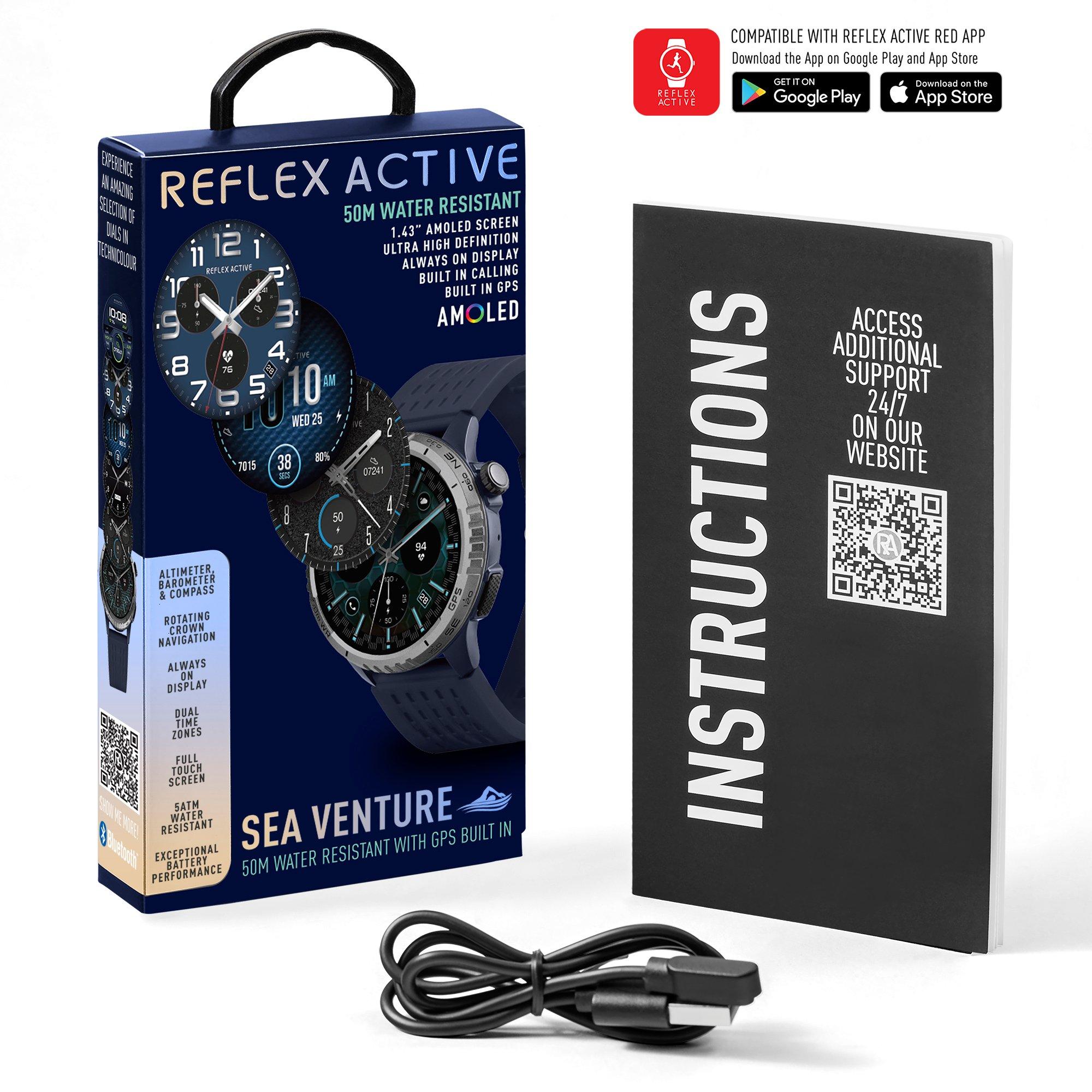 Blue - Reflex Active - Reflex Active Sea Venture AMOLED GPS Smart Watch - 7