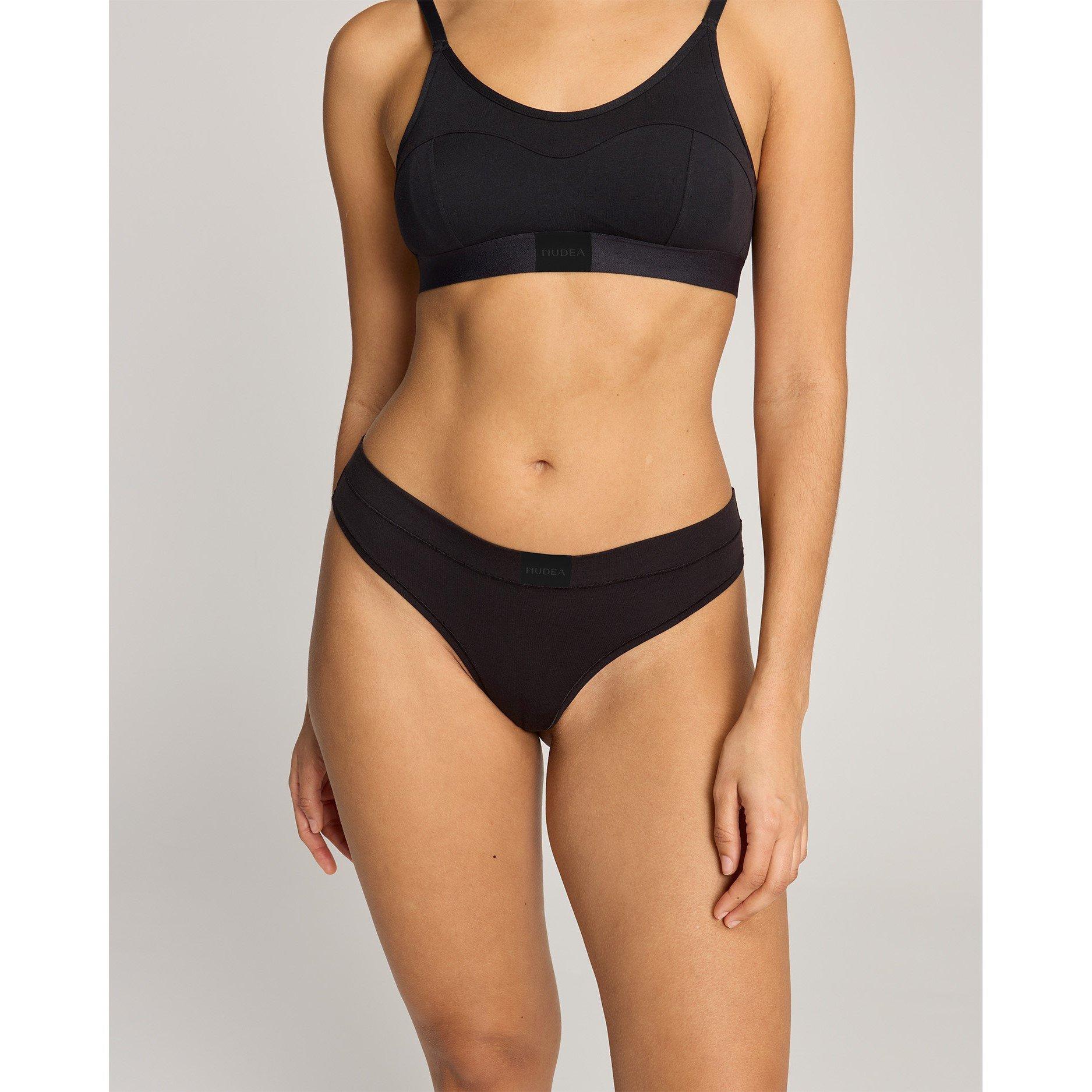 Black White & G - Nudea - Cotton Modal Dipped Thong 3 Pack - 3