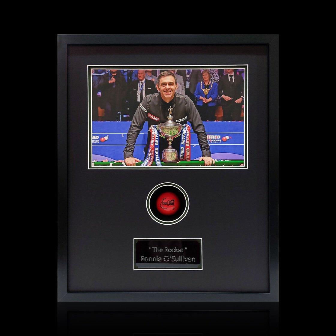 Red - The Fan Cave - Ronnie O’Sullivan Signed Red Ball Compact Frame - 1