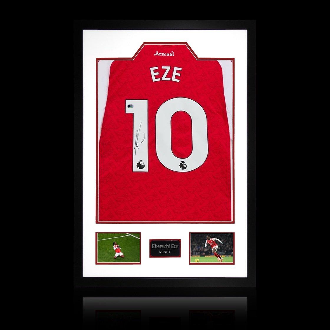 The Fan Cave Eberechi Eze Signed Arsenal Shirt Premium Frame (A