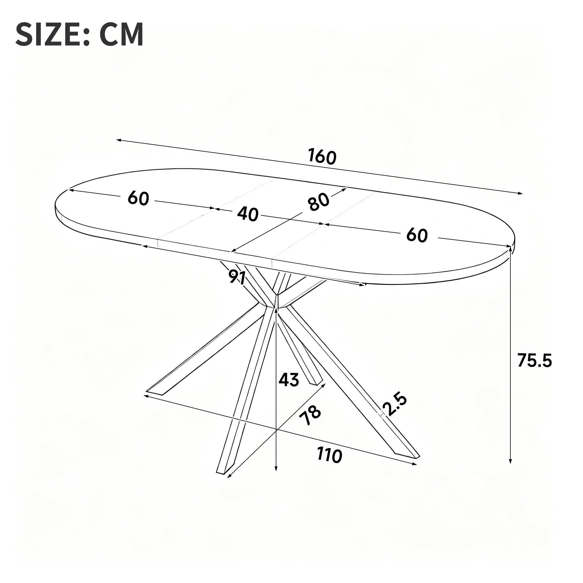 White Marble - Urban Meuble - Modern Extendable Oval Dining Table - 6
