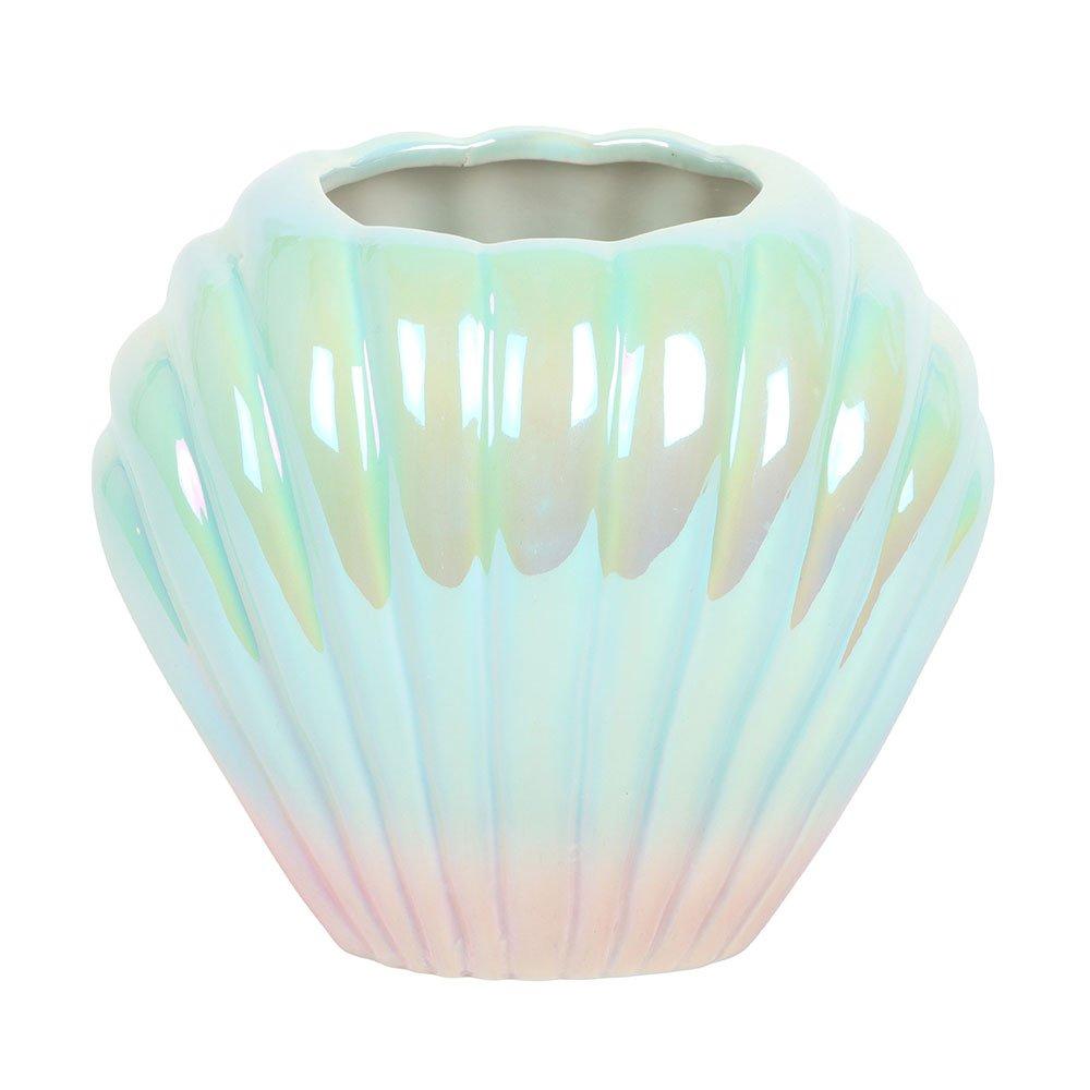 Blue - Something Different - Iridescent Shell Flower Vase - 2