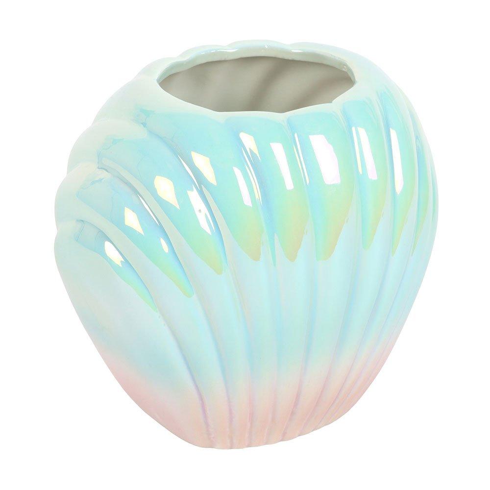 Blue - Something Different - Iridescent Shell Flower Vase - 3