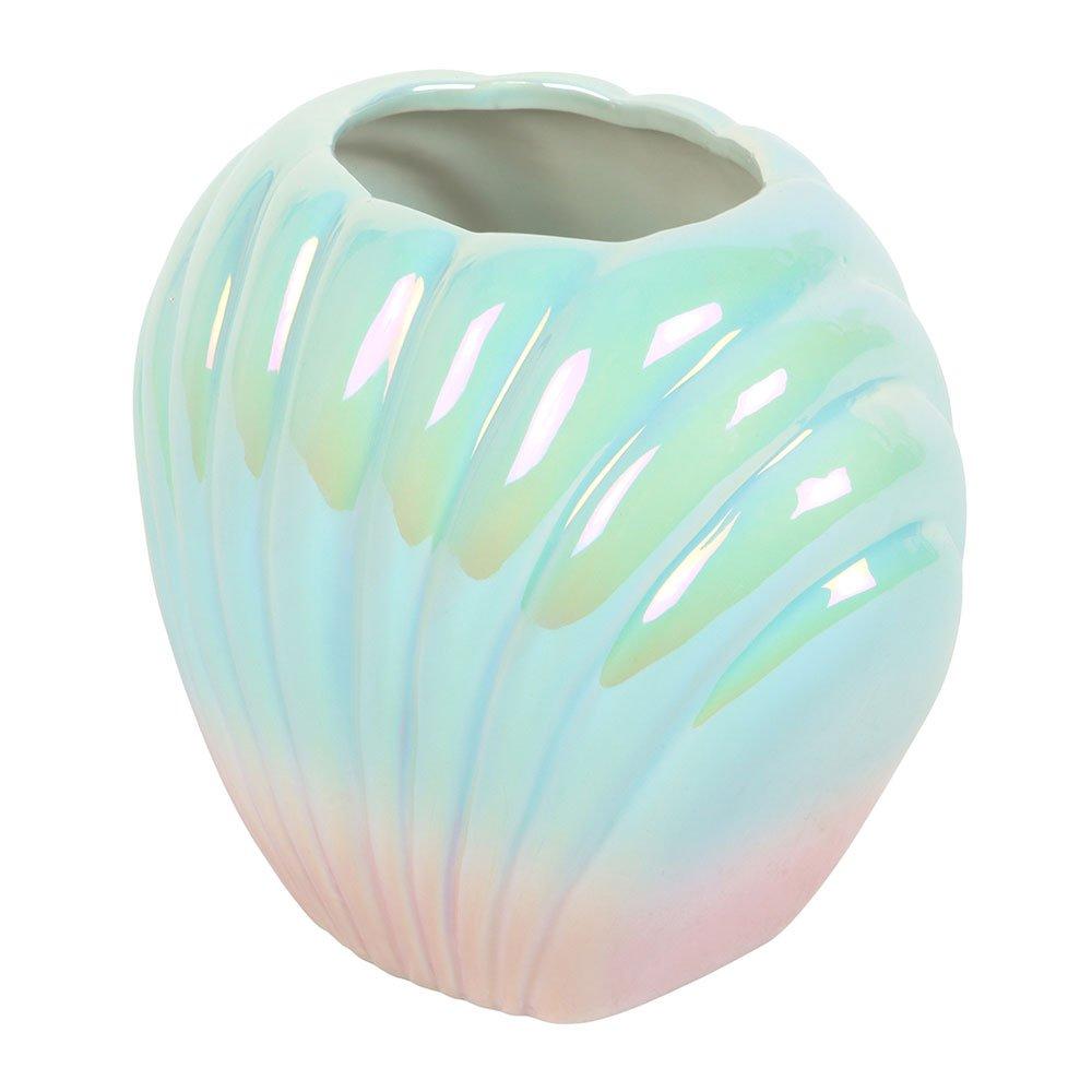 Blue - Something Different - Iridescent Shell Flower Vase - 4