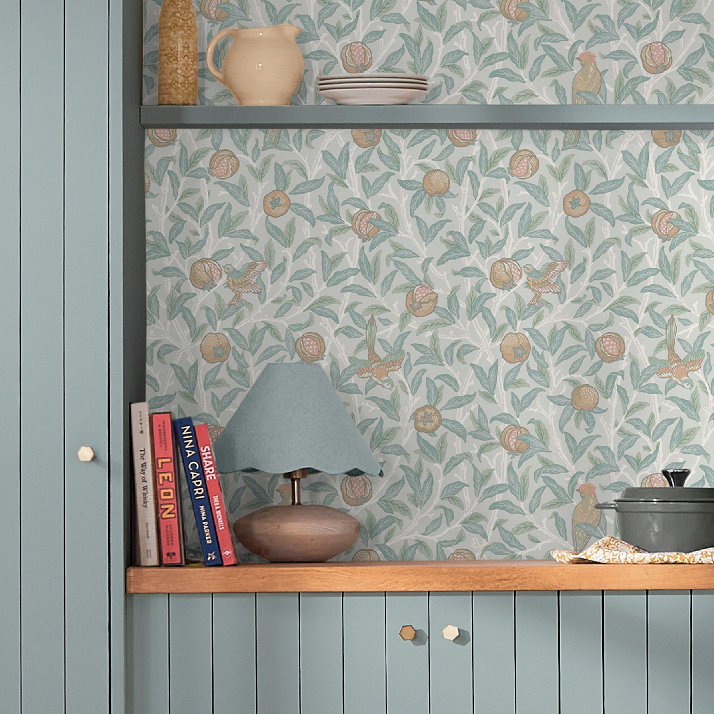 Duck Egg - William Morris at Home - William Morris at Home Bird & Pomegranate Duck Egg Wallpaper - 5