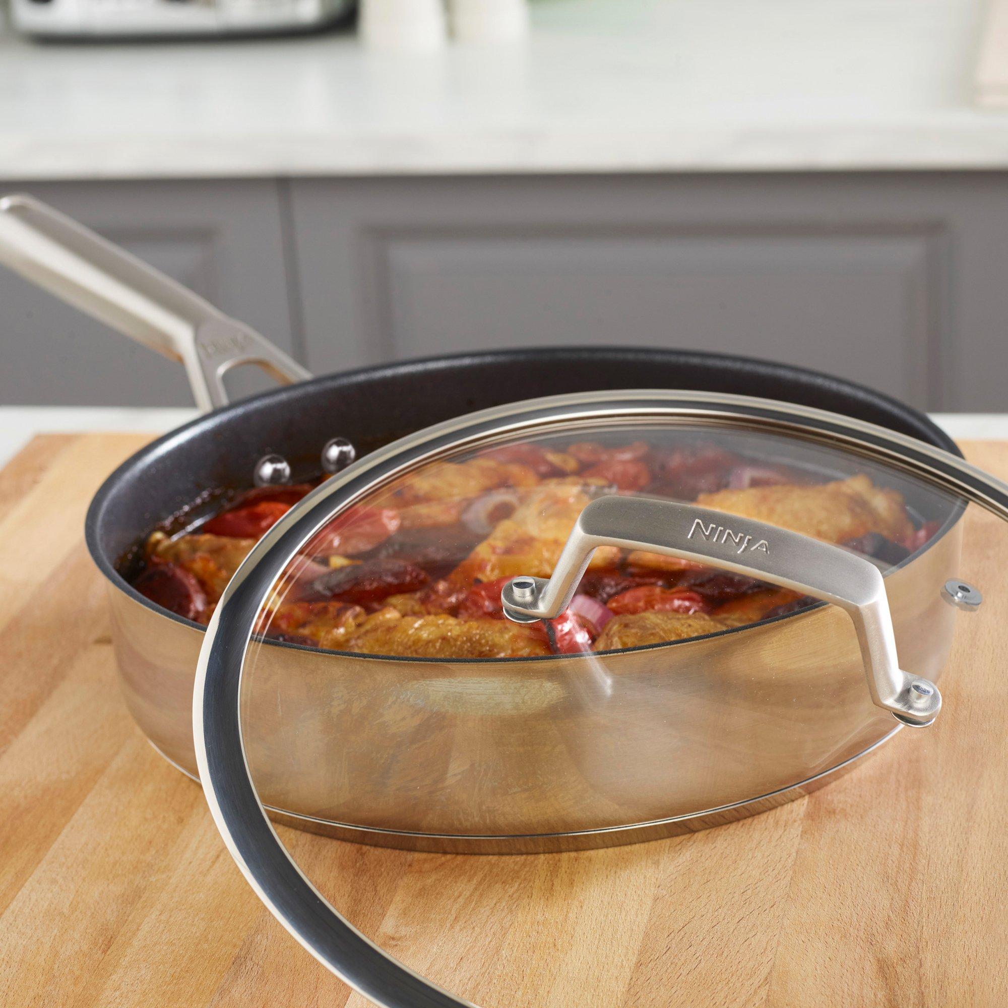 Grey - Ninja - Ninja Foodi ZEROSTICK 26cm Sauté Pan with Lid - 2