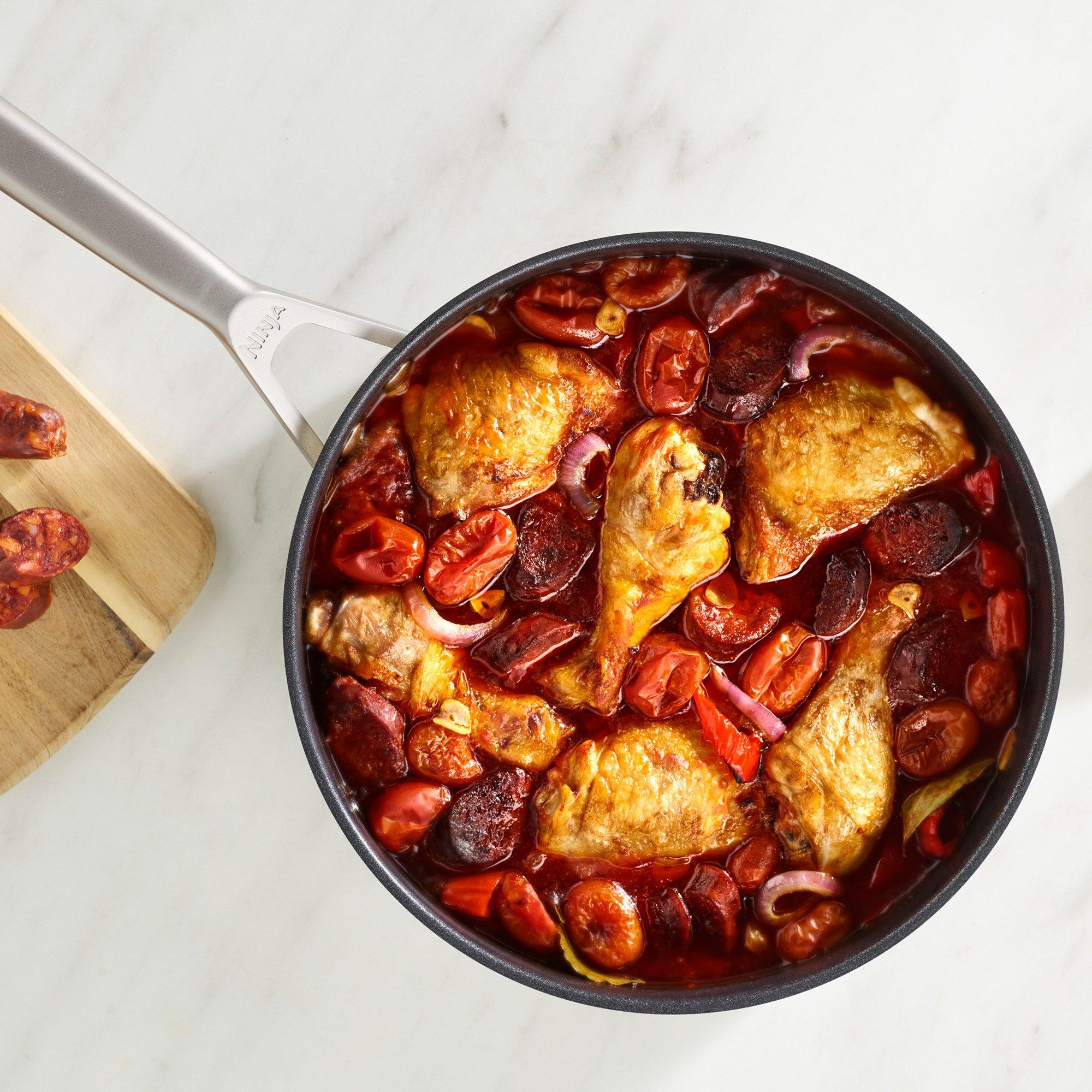 Grey - Ninja - Ninja Foodi ZEROSTICK 26cm Sauté Pan with Lid - 3