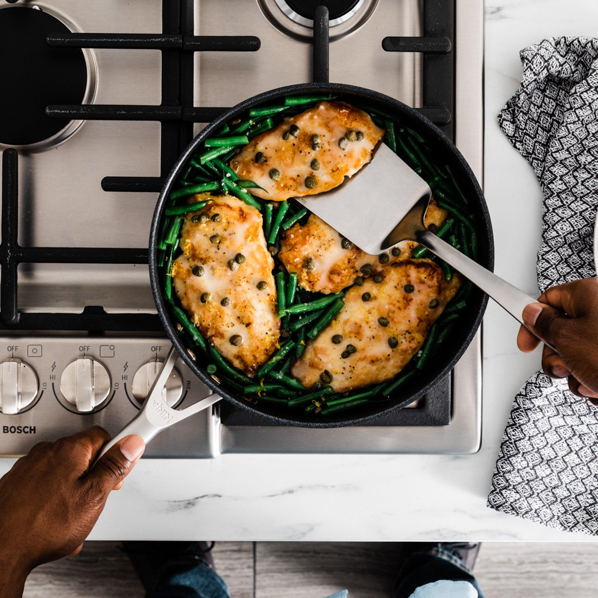 Grey - Ninja - Ninja Foodi ZEROSTICK 26cm Sauté Pan with Lid - 5