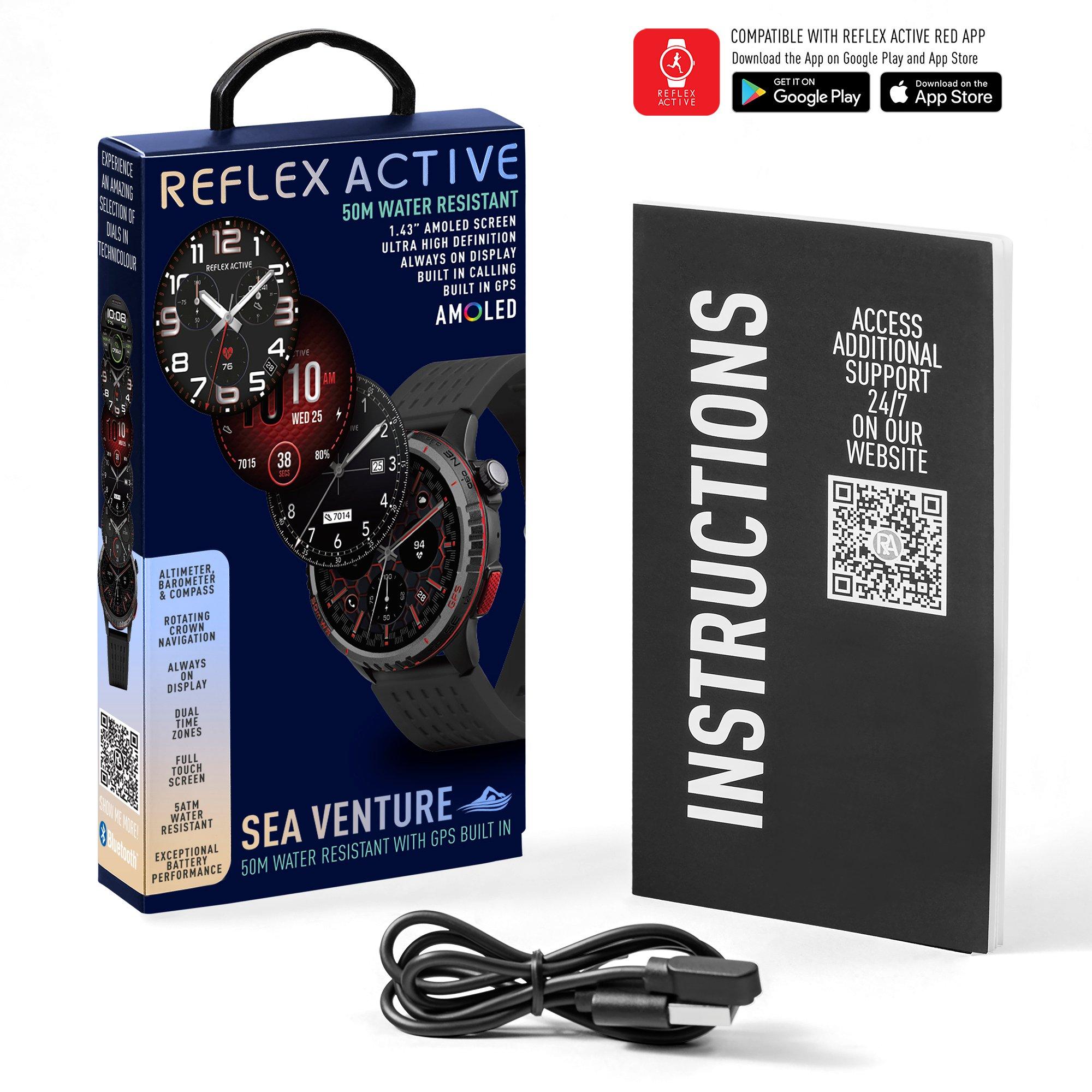 Black - Reflex Active - Reflex Active Sea Venture AMOLED GPS Smart Watch - 7