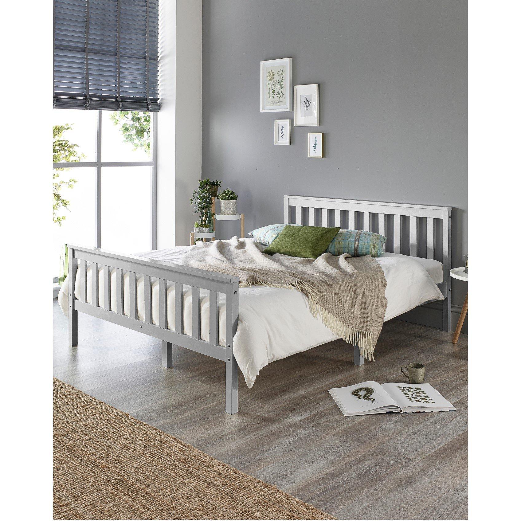 Grey - Aspire - Atlantic Bed Frame in Grey - 1
