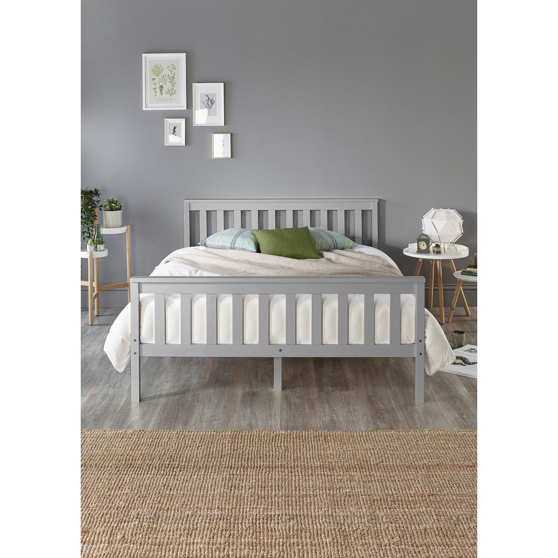 Grey - Aspire - Atlantic Bed Frame in Grey - 2