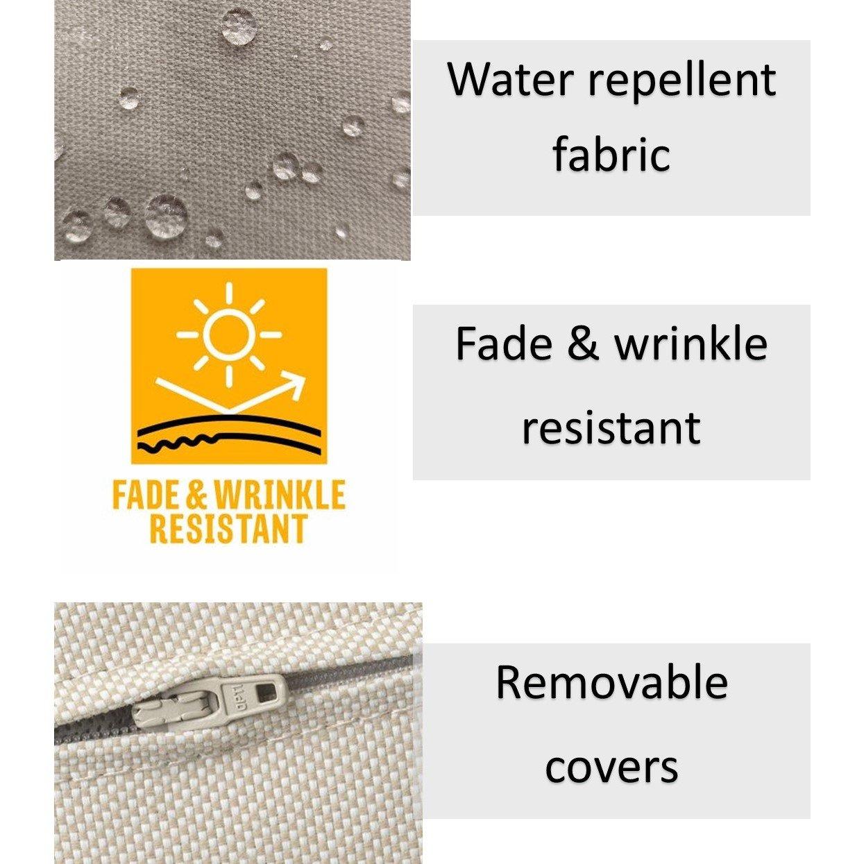 Cream - Alan Symonds - Blossom Outdoor Cushion Cover and Filler Pad - 6