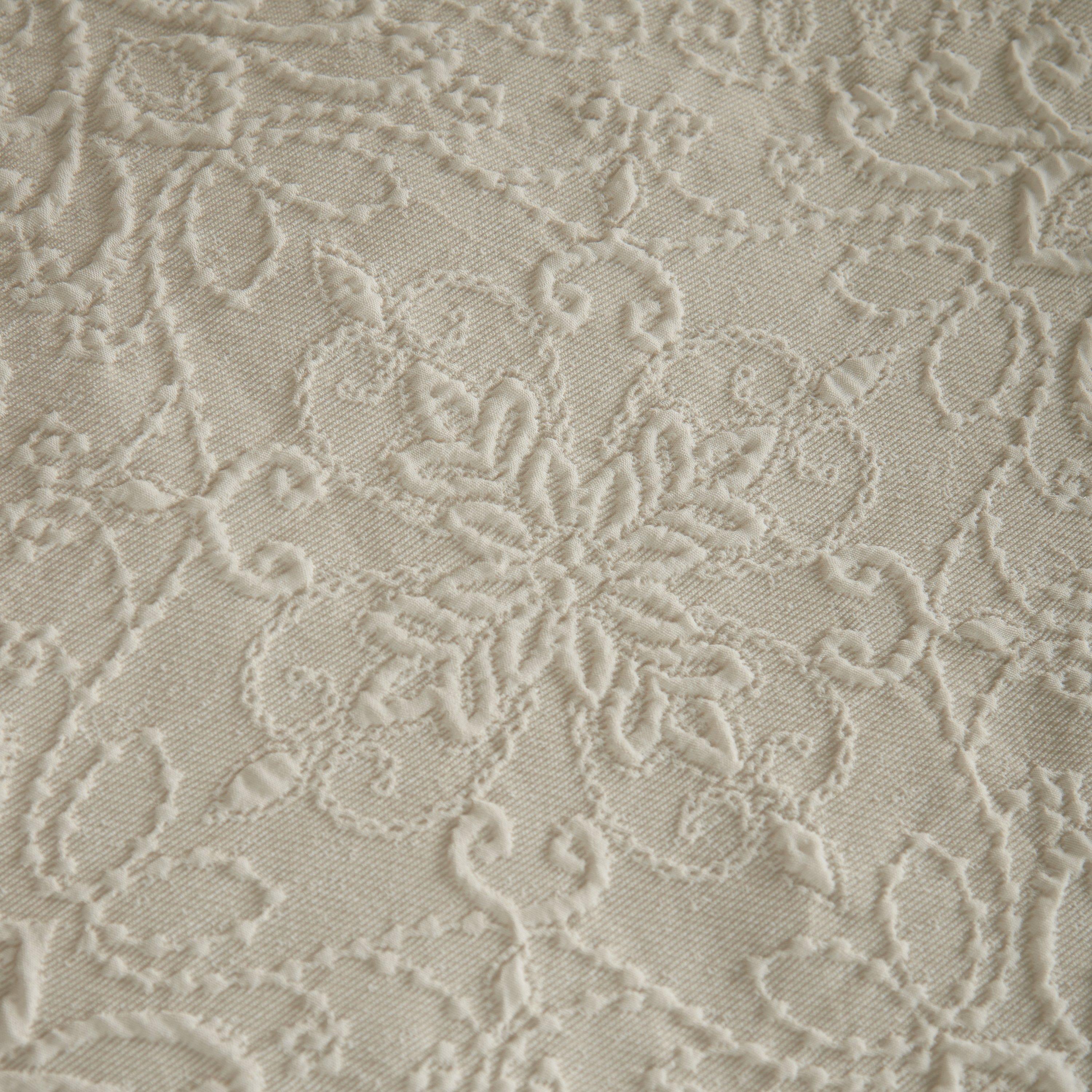 Cream - Catherine Lansfield - Amelia Jacquard Duvet Cover Set - 3