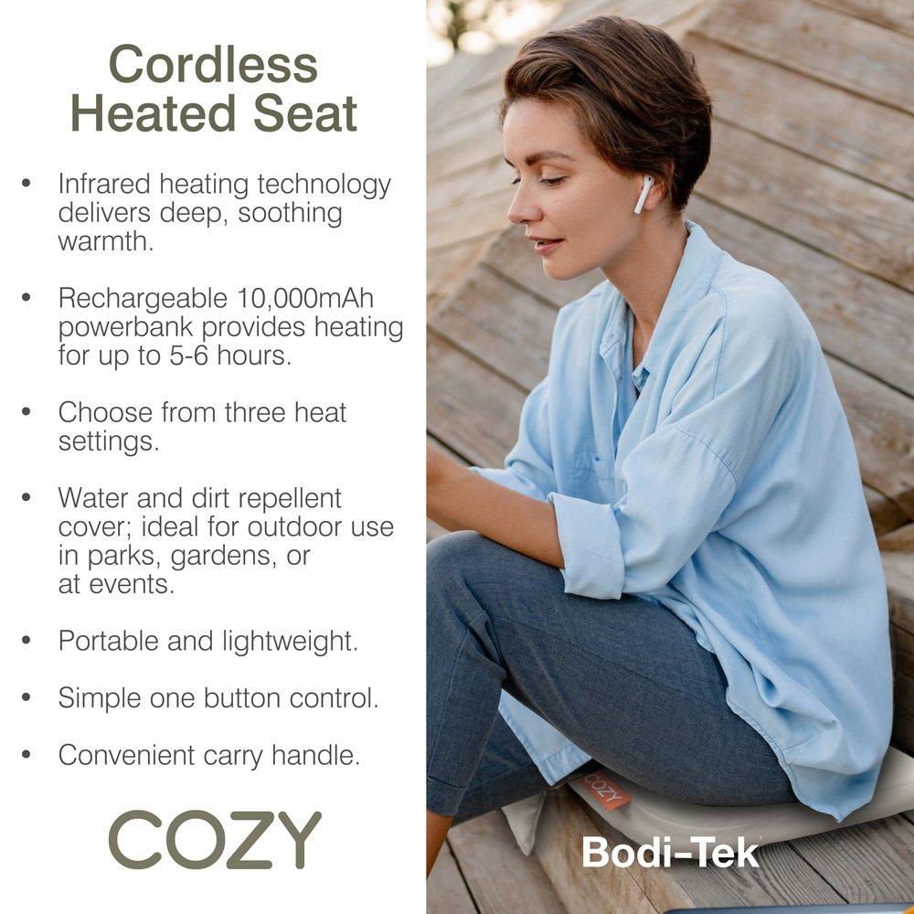 Beige - Bodi-Tek - COZY Cordless Heated Seat Pad - JORD - 6