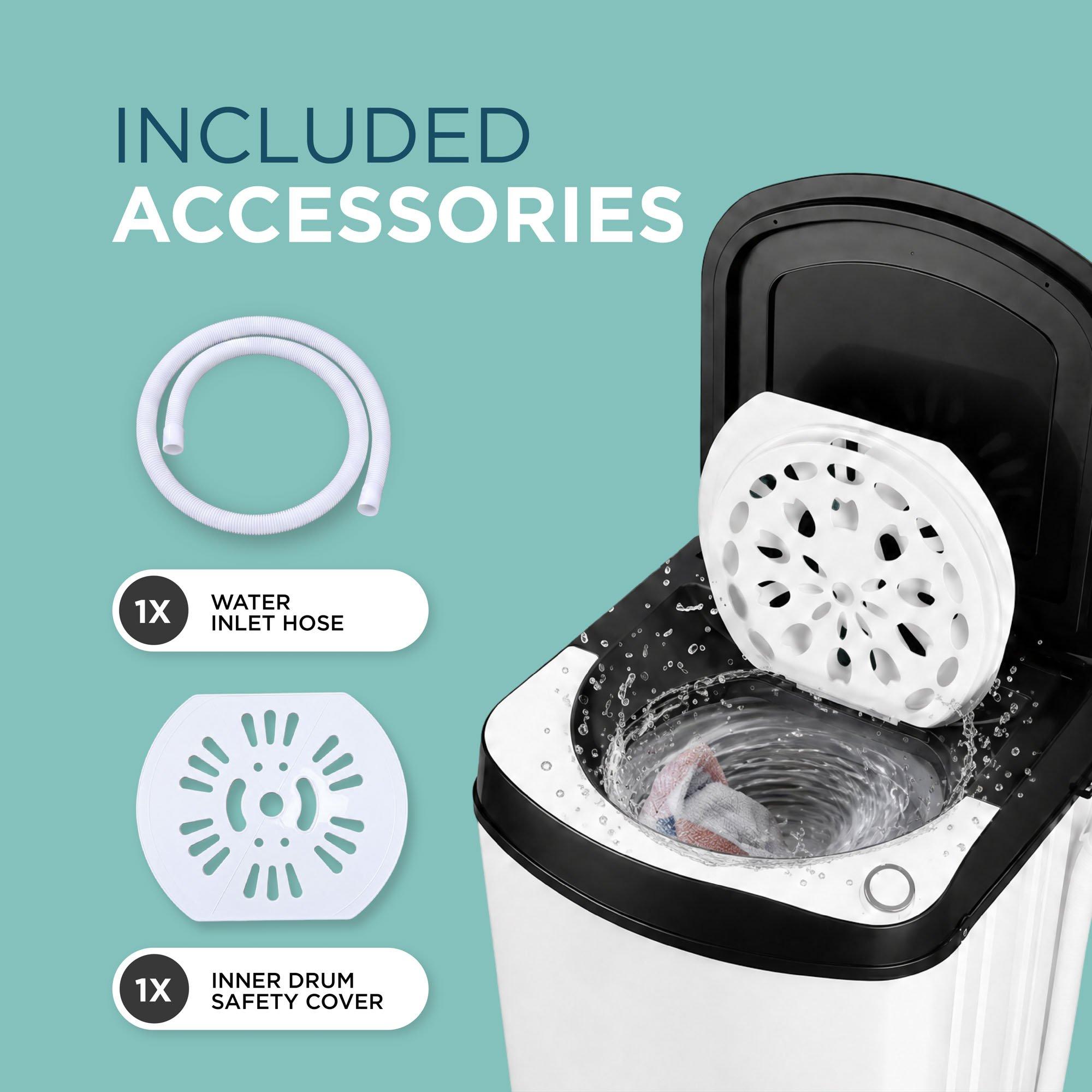 Black/White - DMD Collective - 9kg Spin Dryer with Stainless Steel Drum - 7