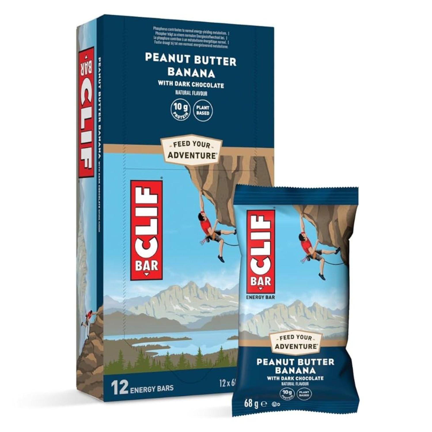 Peanut Butter B - Clif Bar - Clif Vegan Energy Bars (12 x 68g Bars)