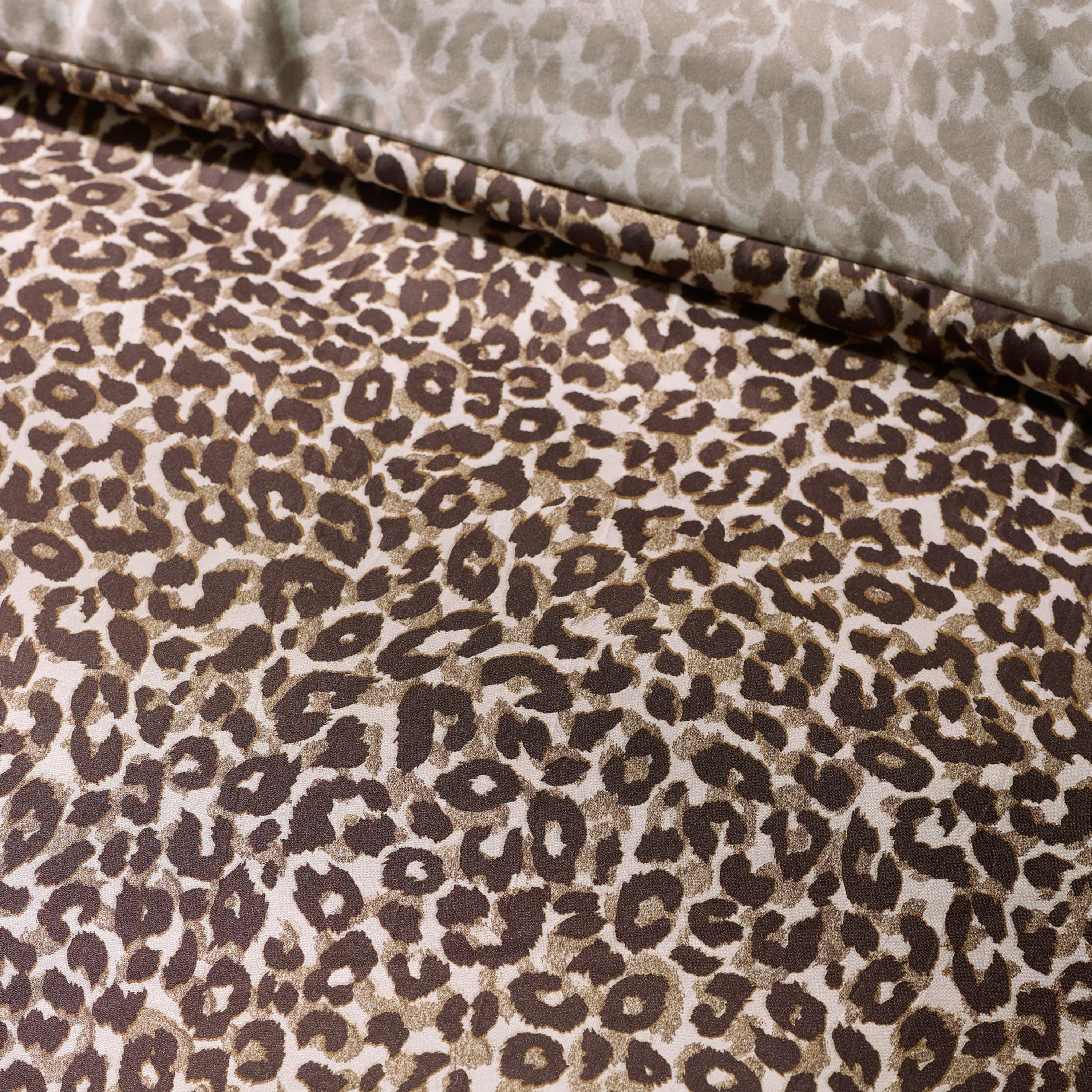 Brown - Catherine Lansfield - Animal Print So Soft Reversible Duvet Cover Set - 4
