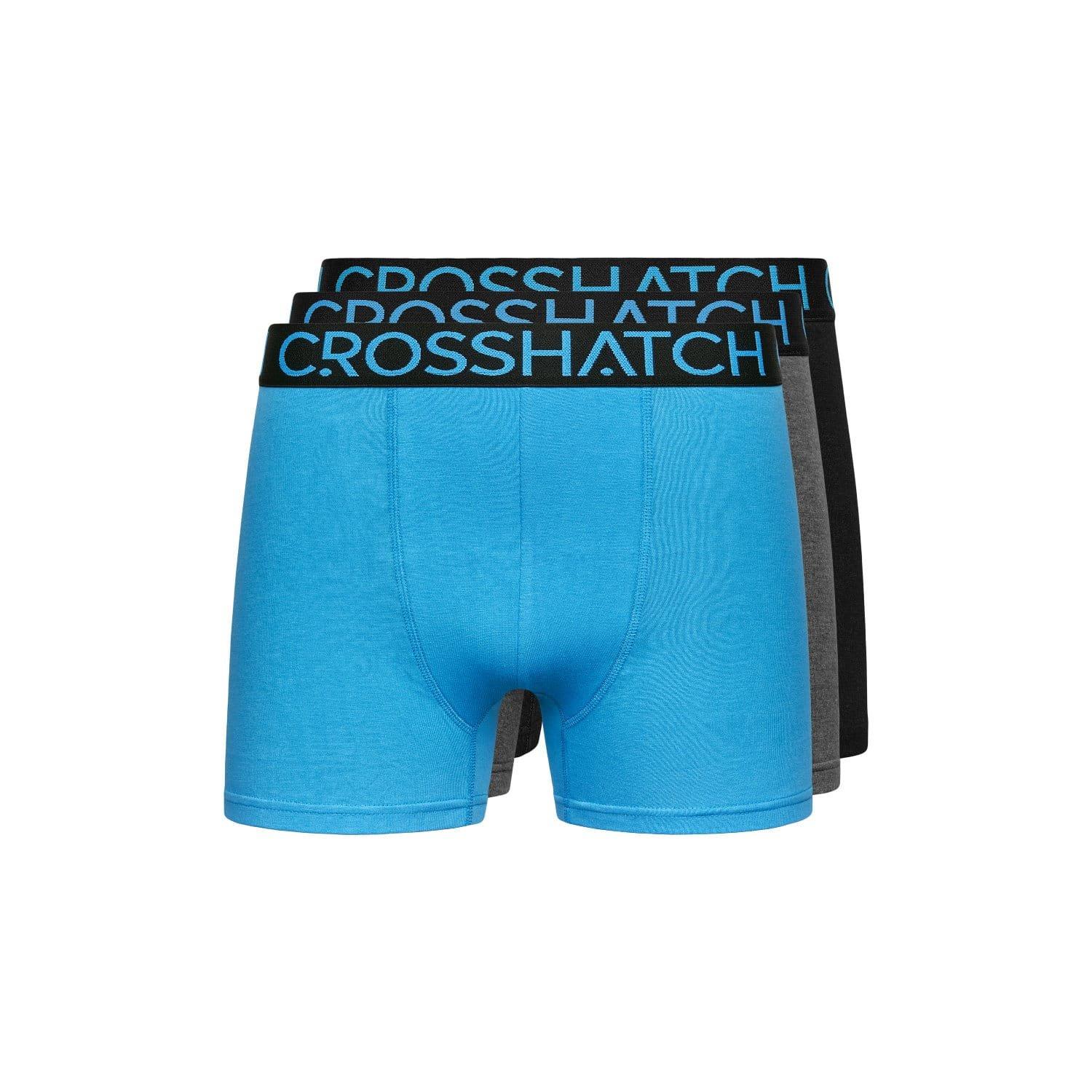 Black Blue - Crosshatch - 3 Pack of Knightling Boxers - 1