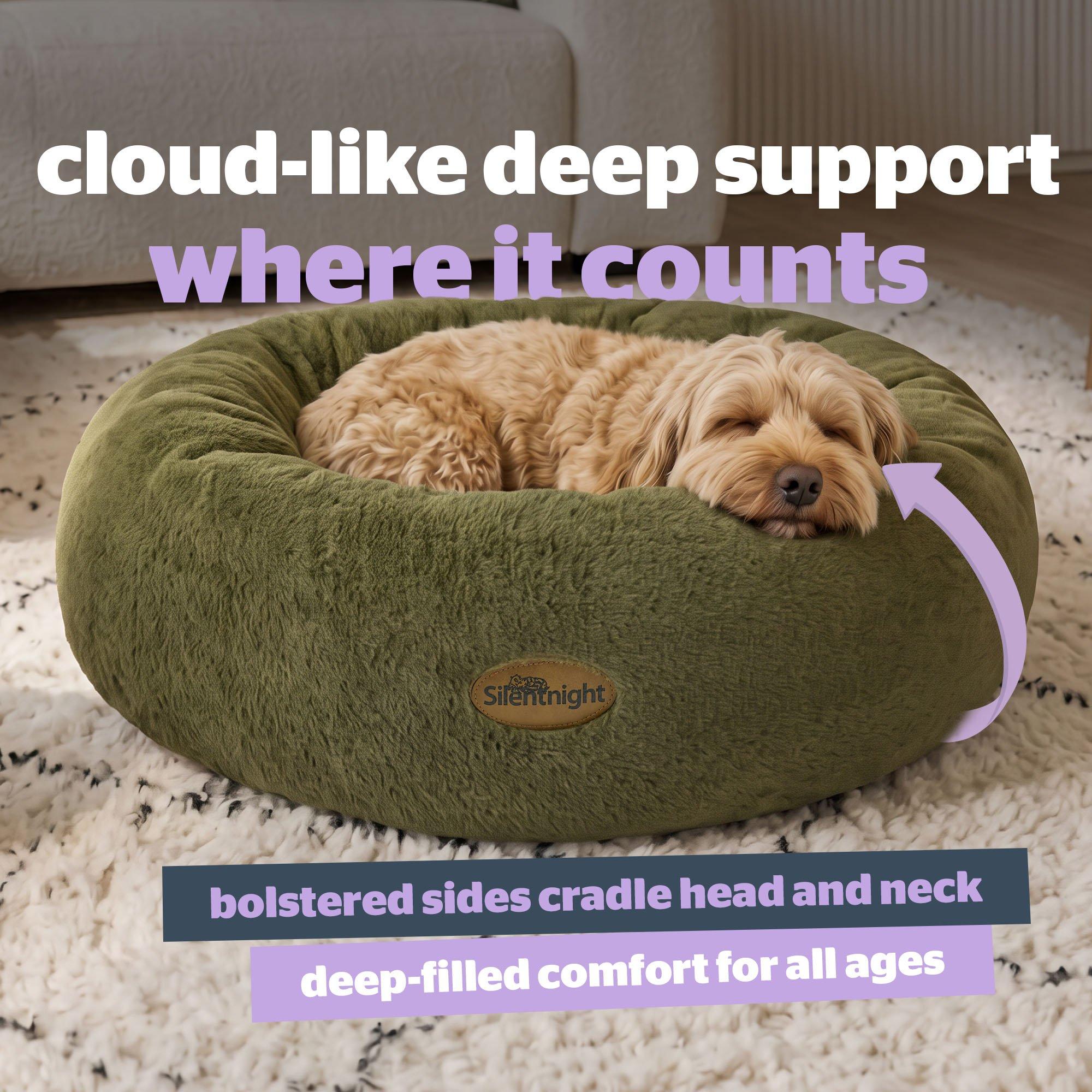 Green - Silentnight - Luxury Fur Calming Donut Bed - 5