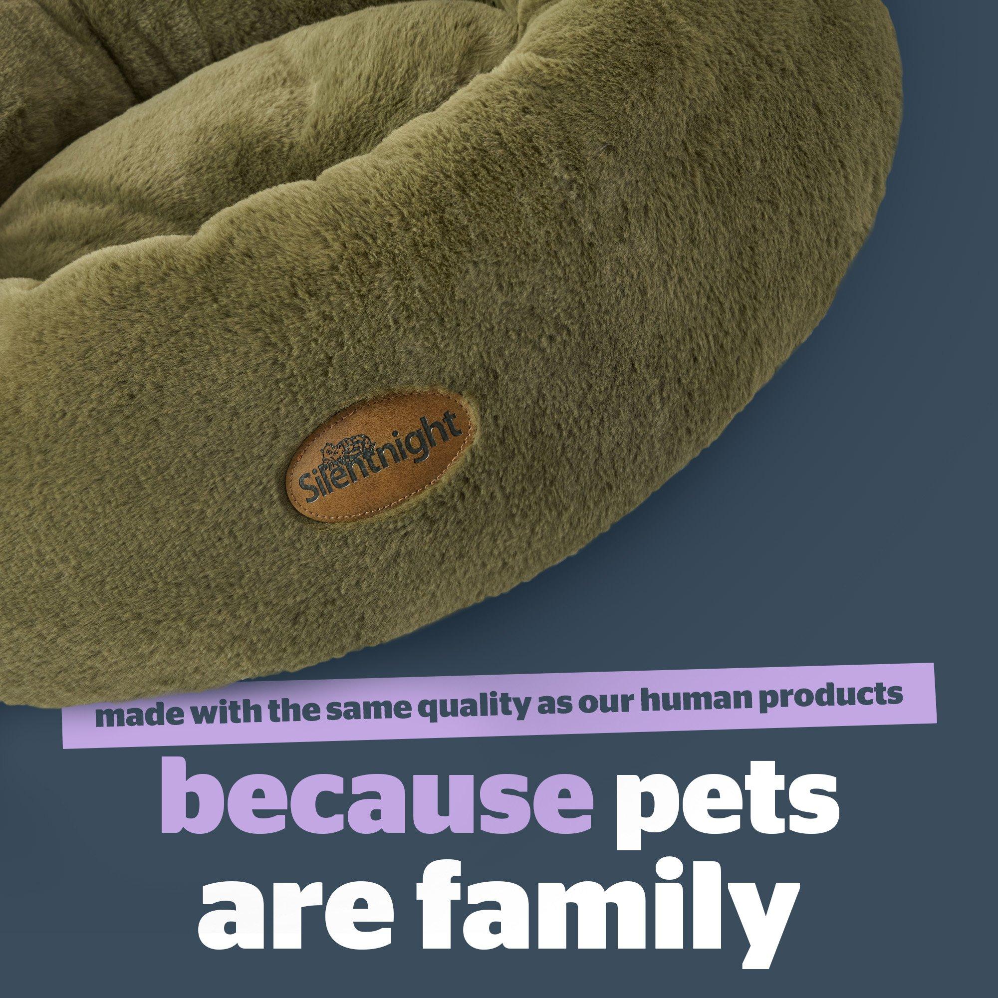 Green - Silentnight - Luxury Fur Calming Donut Bed - 6