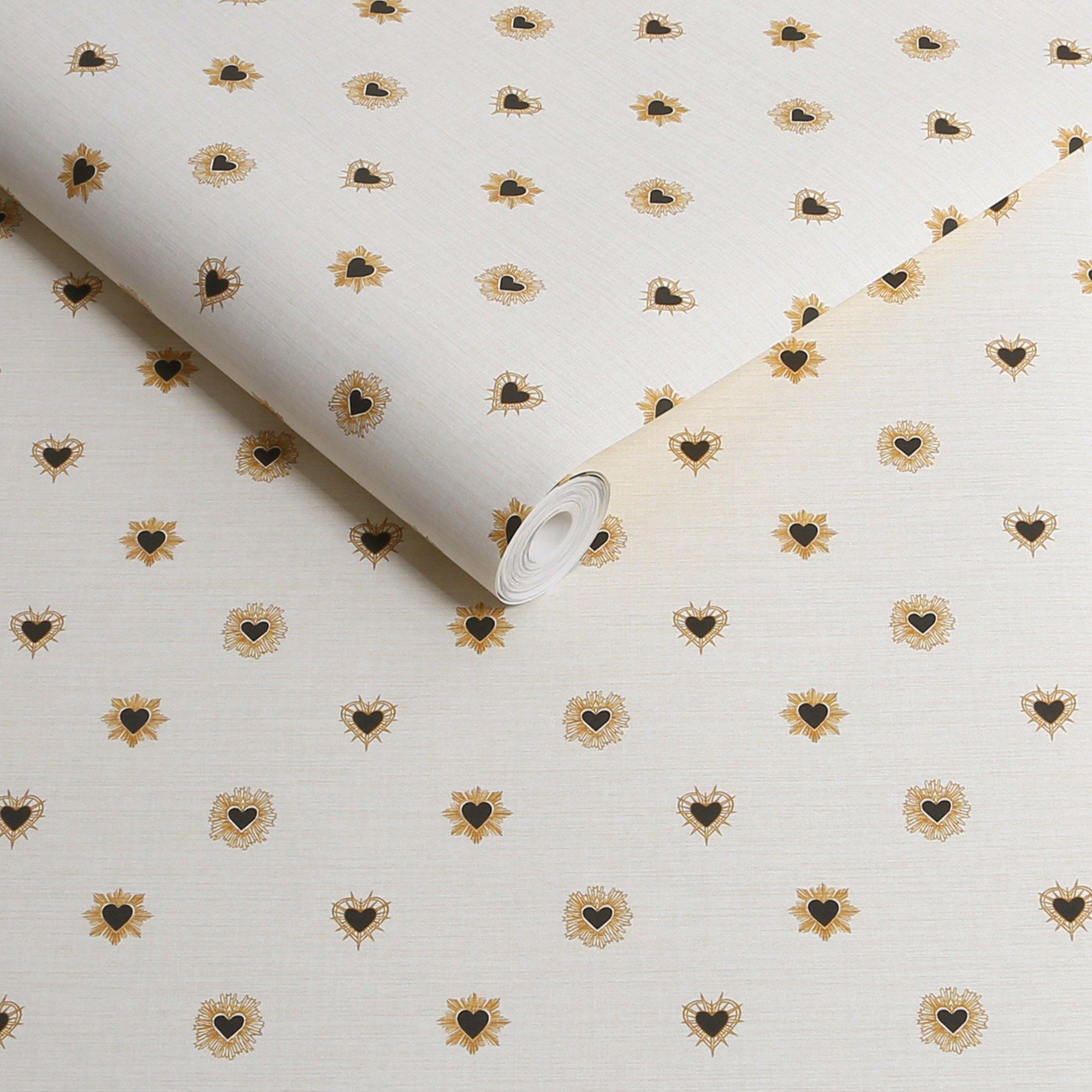 Ivory Noir - Rockett St George - Sacred Hearts Golden Hour Red Wallpaper - 3