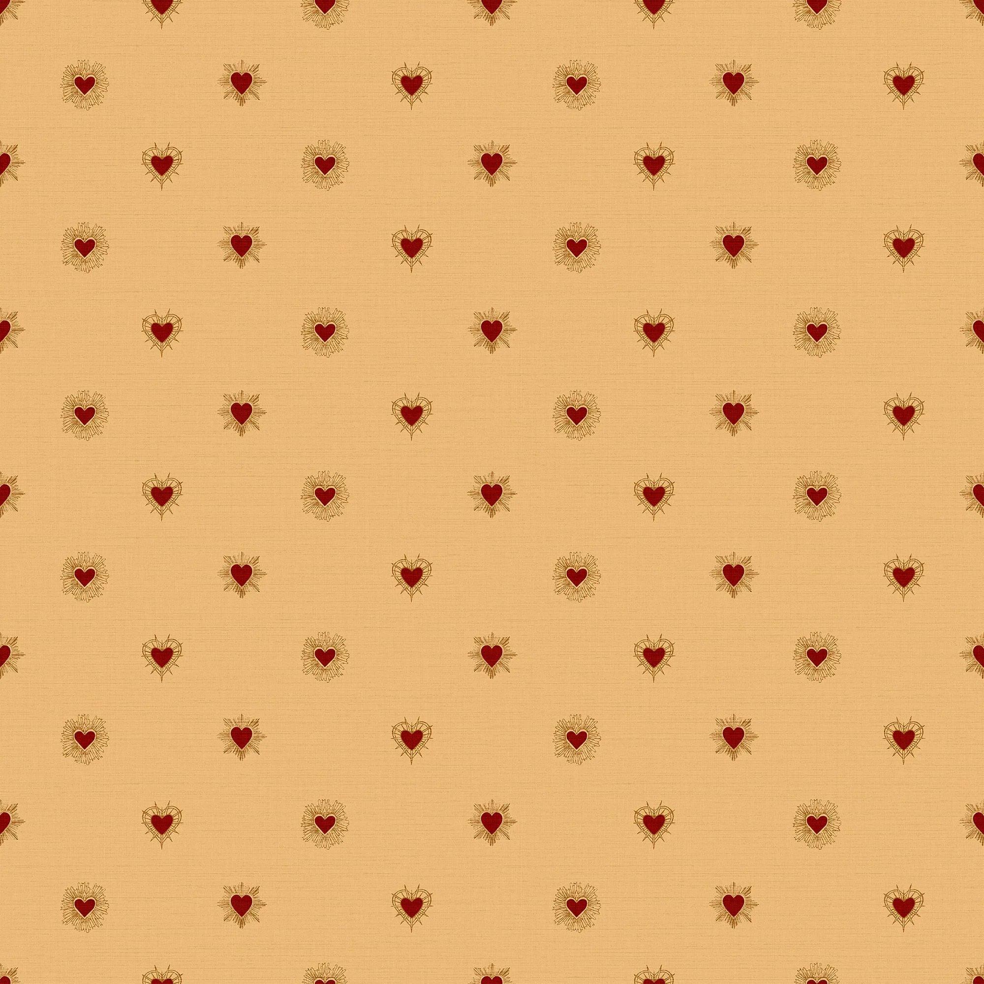 Sacred Hearts Golden Hour Red Wallpaper