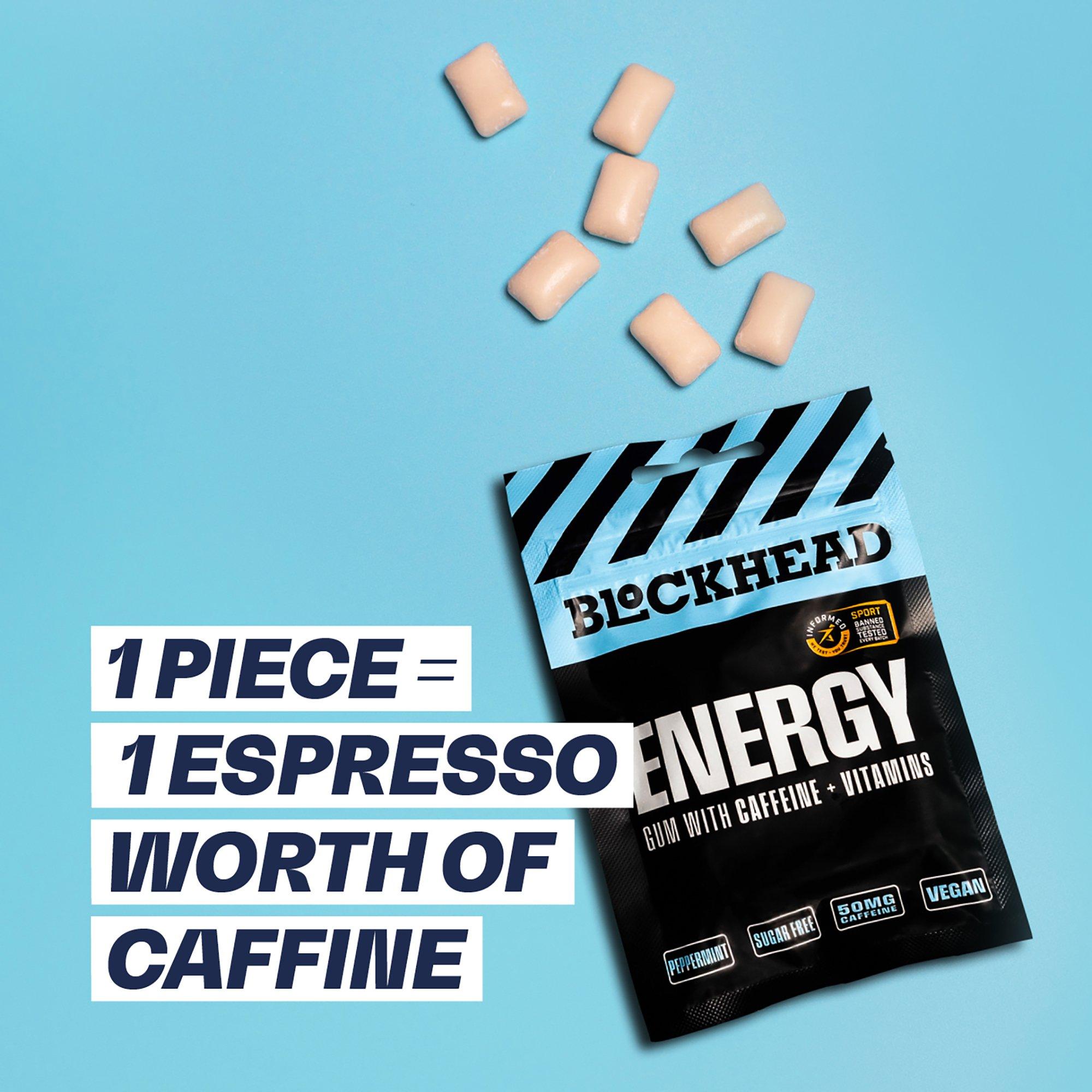 Caffeine - Blockhead - Caffeine Gum (12 Packs) - 2