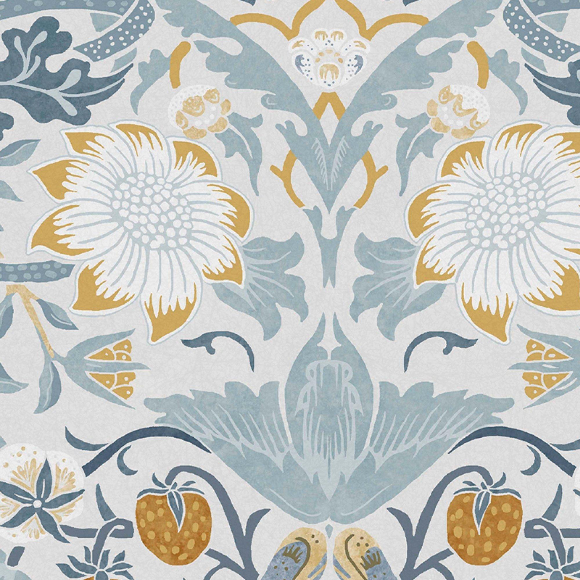 Soft Blue - William Morris at Home - William Morris at Home Strawberry Thief Soft Blue - 4