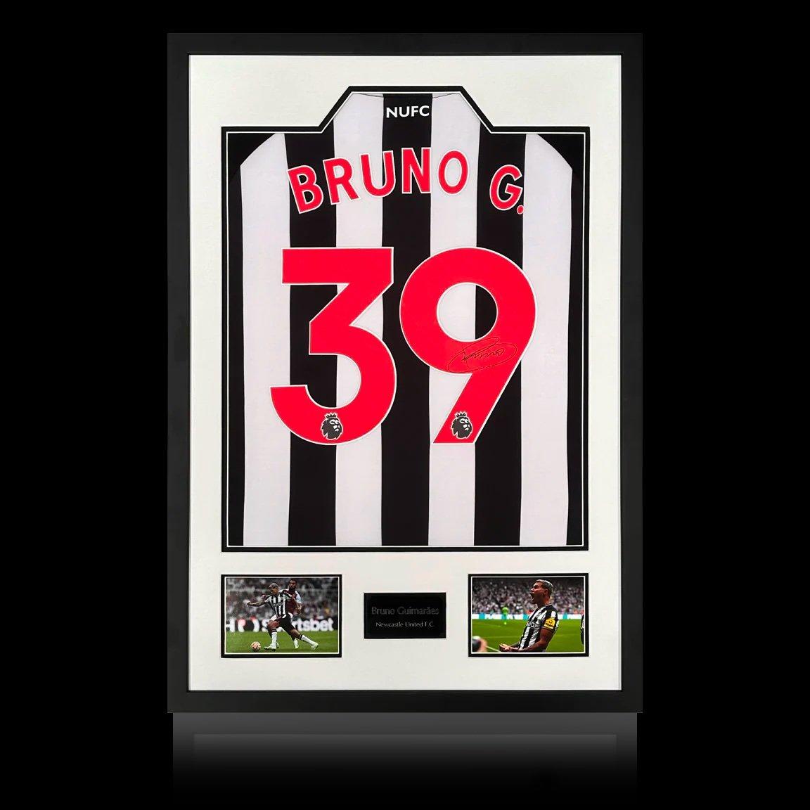 Black & White - The Fan Cave - Bruno Guimaraes Signed NewcastleUnited 23-24 Shirt - 1