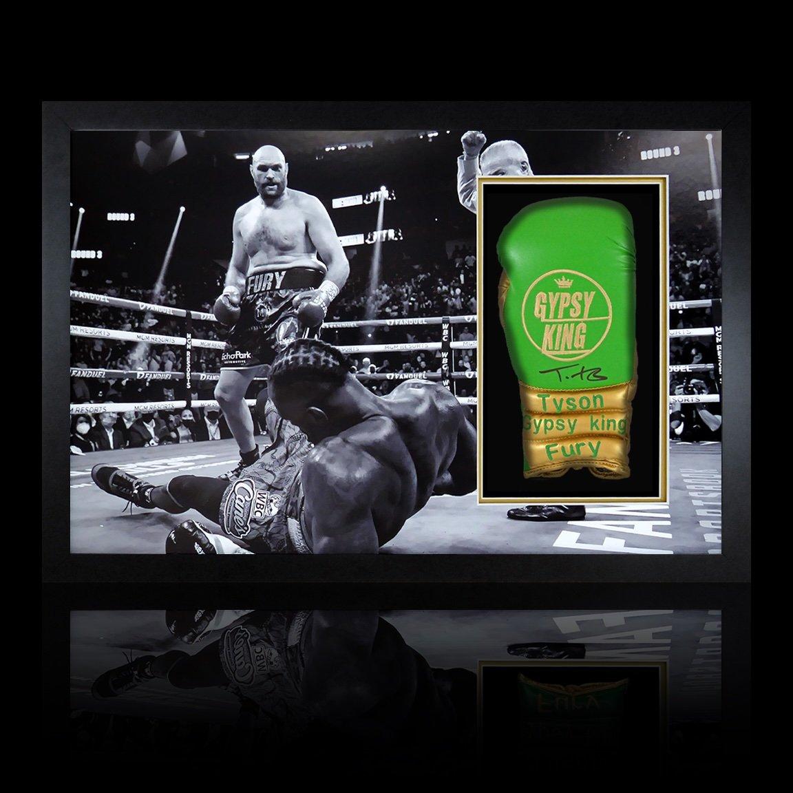 Green - The Fan Cave - Tyson Fury v Deontay Wilder III Signed Glove Iconi