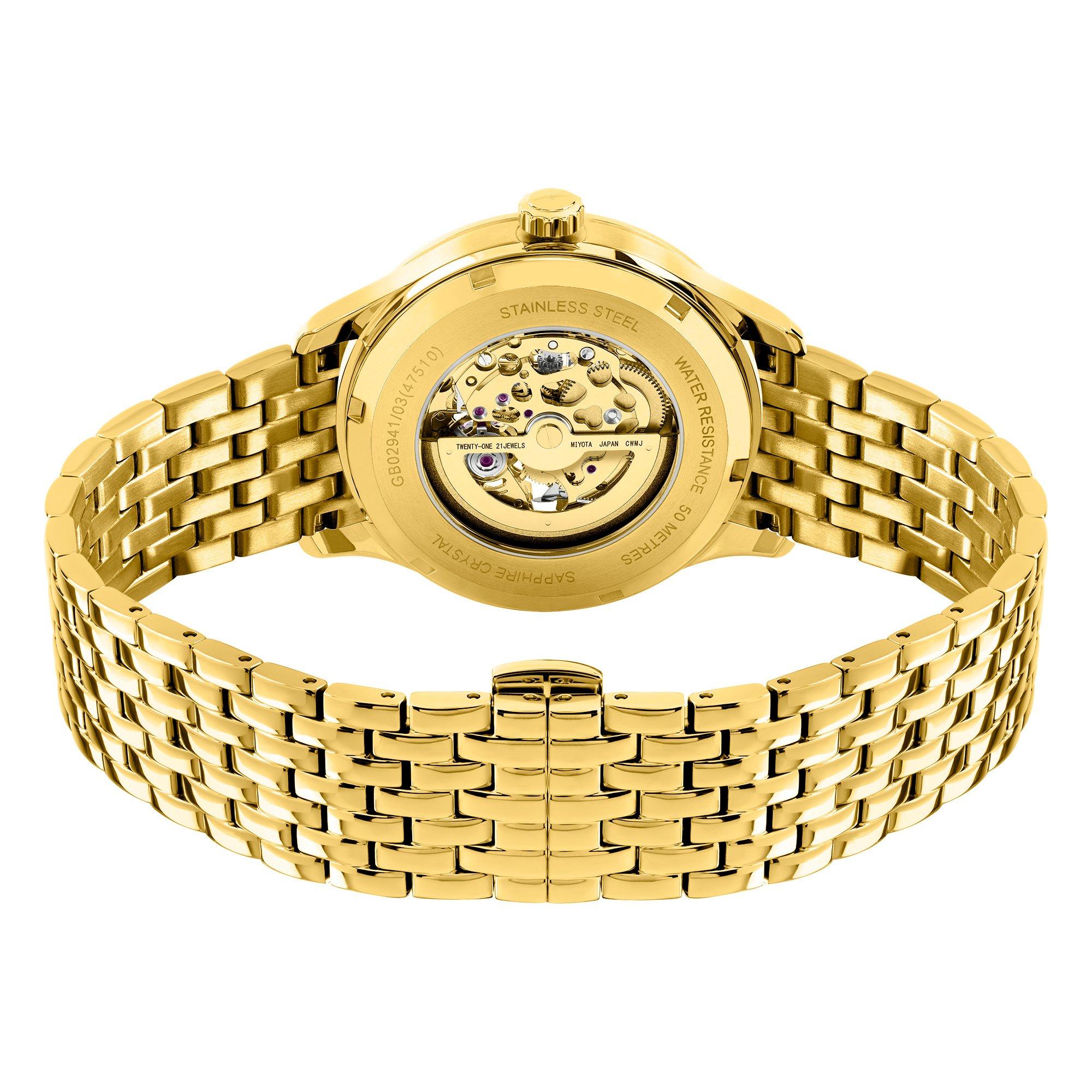 Gold - Rotary - Rotary Mens Greenwich Gold SS Bracelet Watch - 4