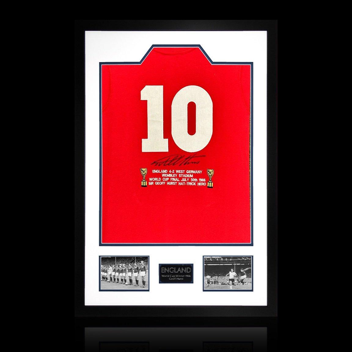 White - The Fan Cave - Geoff Hurst Signed England '66 Shirt Premium Frame - 1