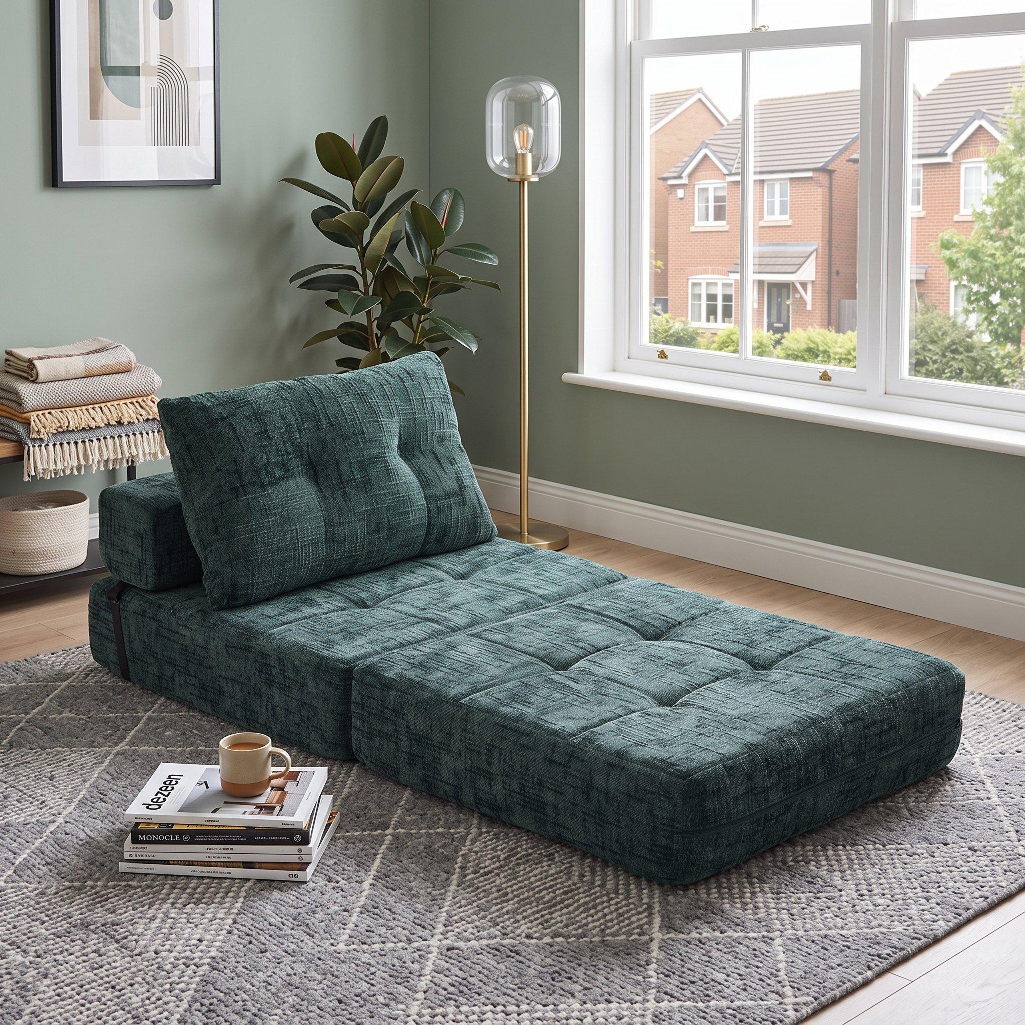 Emerald - Urban Meuble - Convertible Tufted Folding Sofa Bed - 2