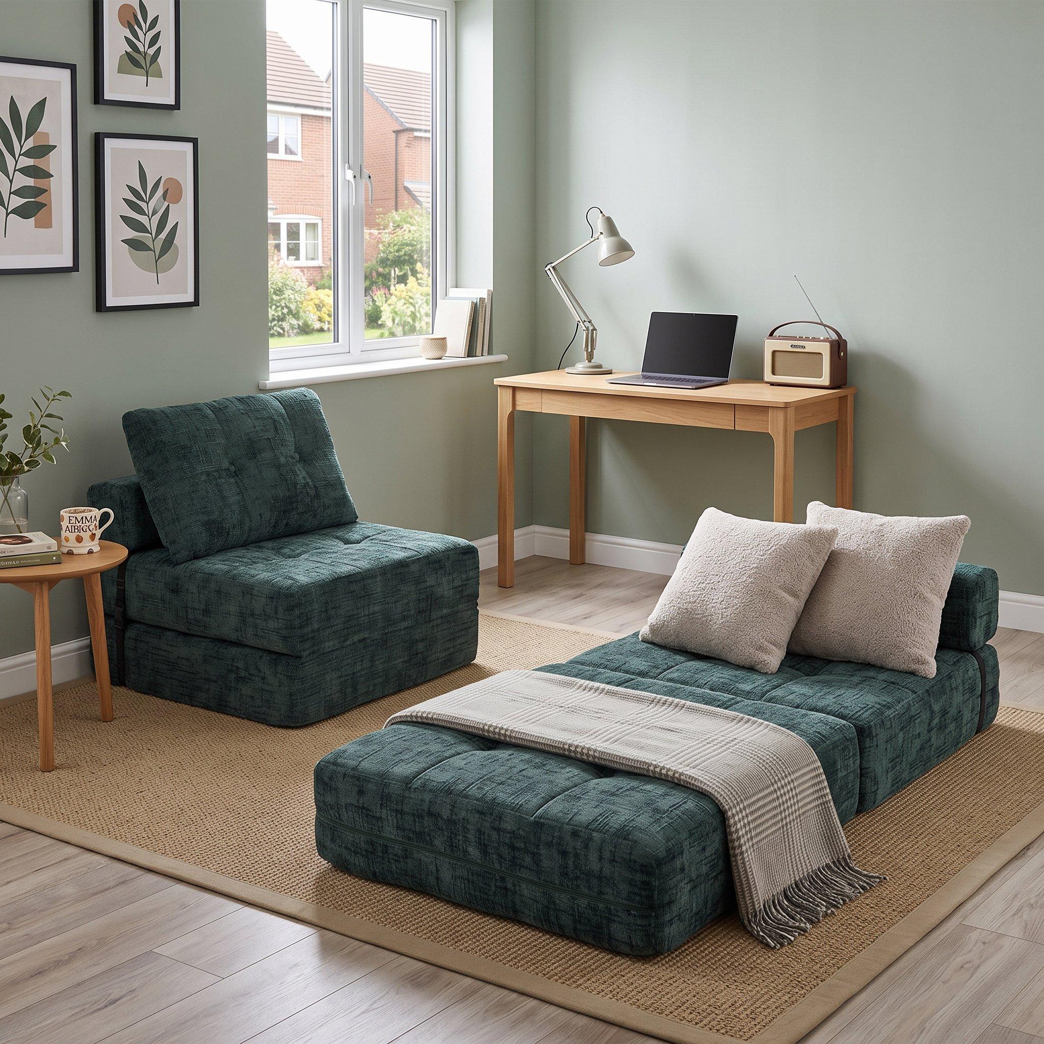 Emerald - Urban Meuble - Convertible Tufted Folding Sofa Bed - 3