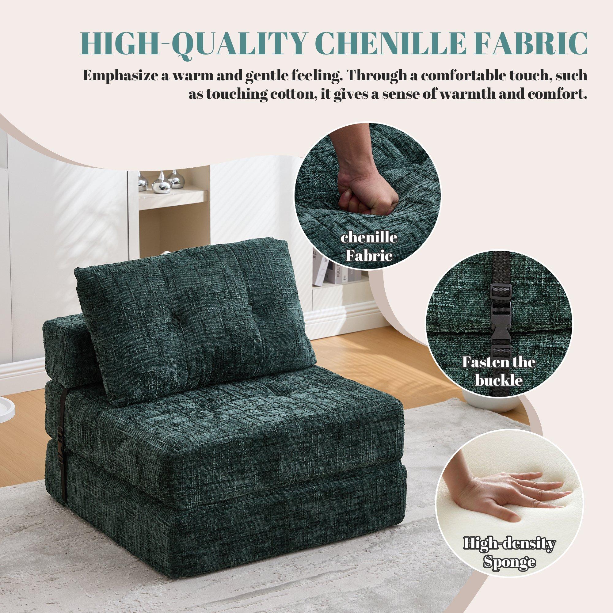 Emerald - Urban Meuble - Convertible Tufted Folding Sofa Bed - 8
