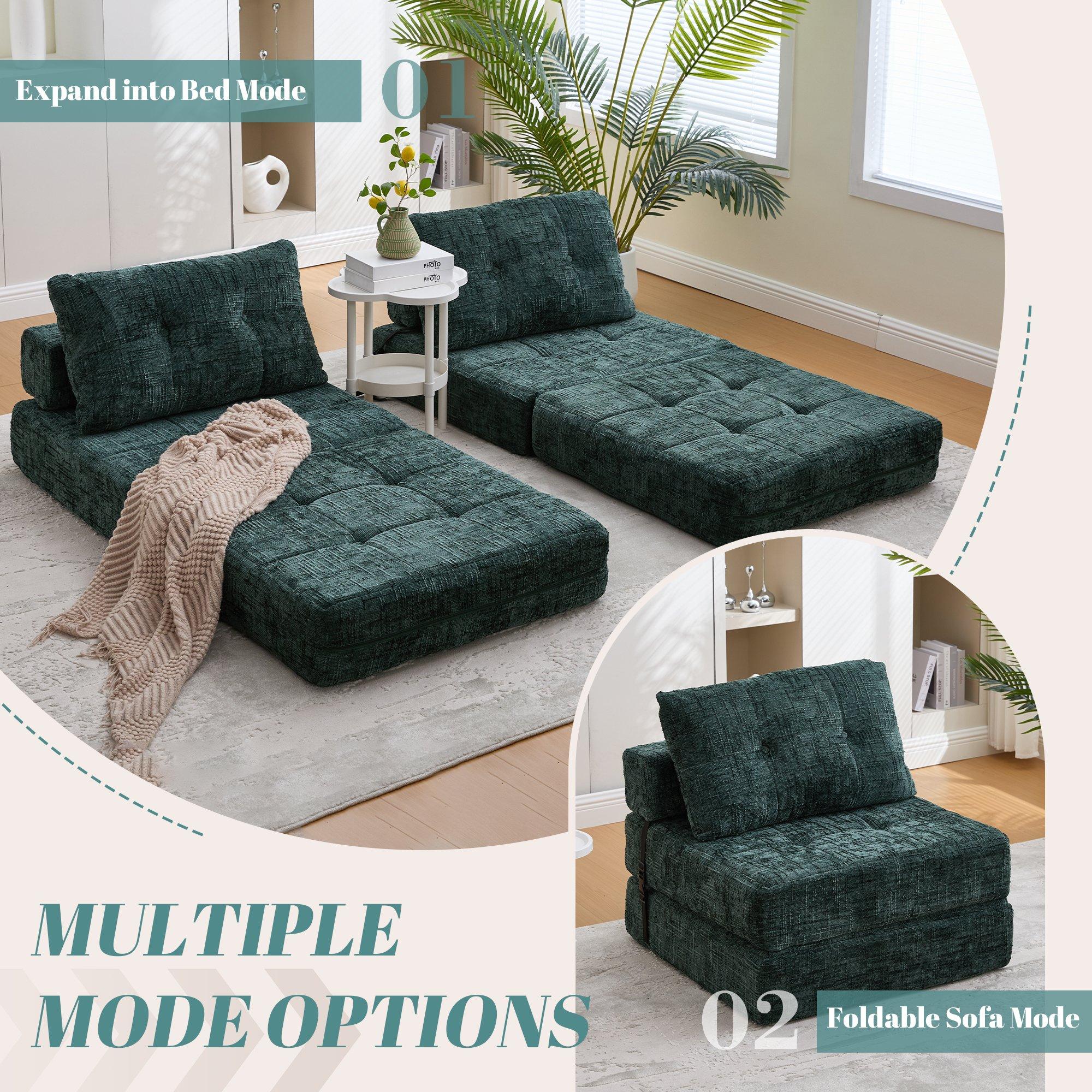 Emerald - Urban Meuble - Convertible Tufted Folding Sofa Bed - 10